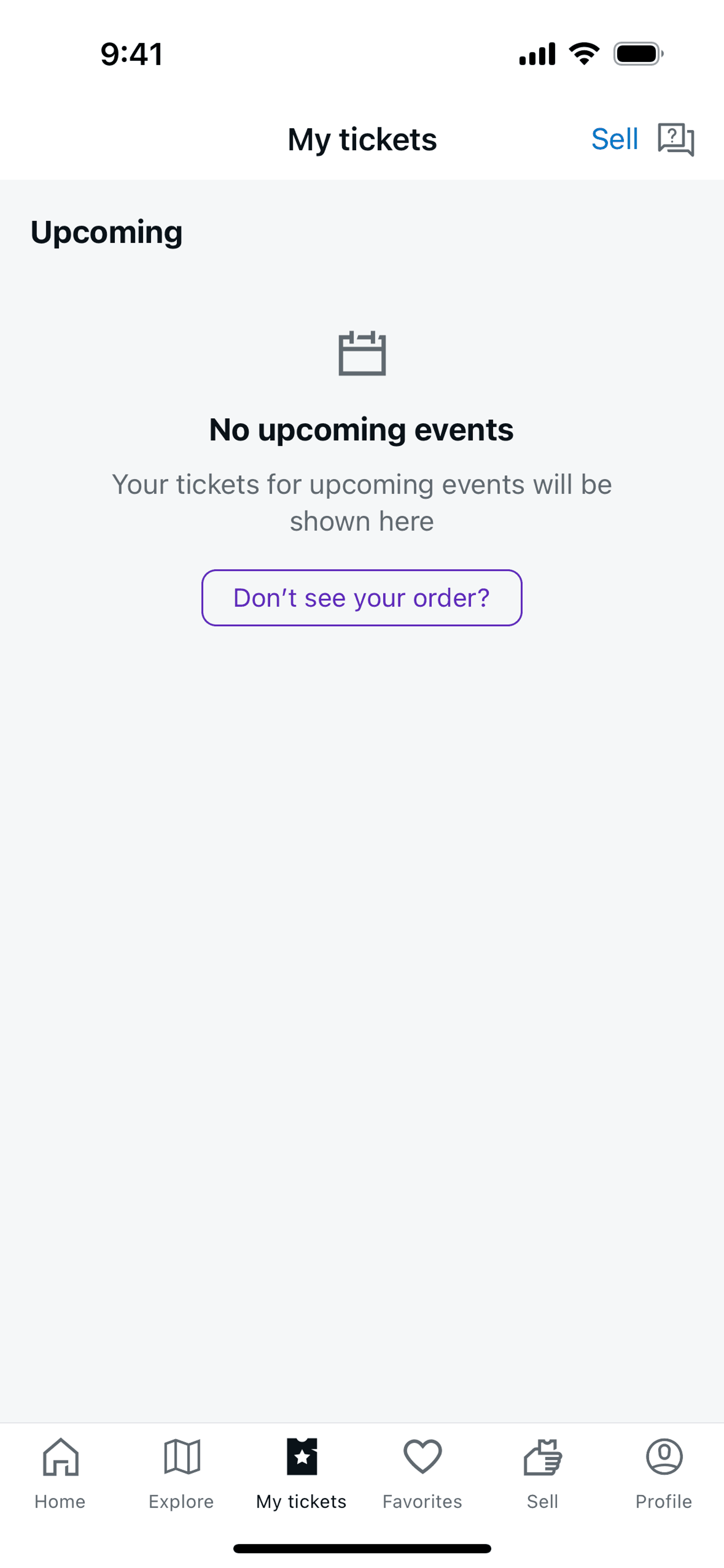 StubHub iOS Entertainment interface screenshot 6