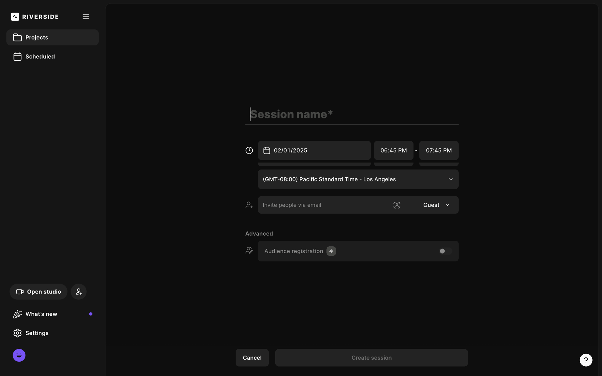 Riverside Web Photo & Video interface screenshot 24