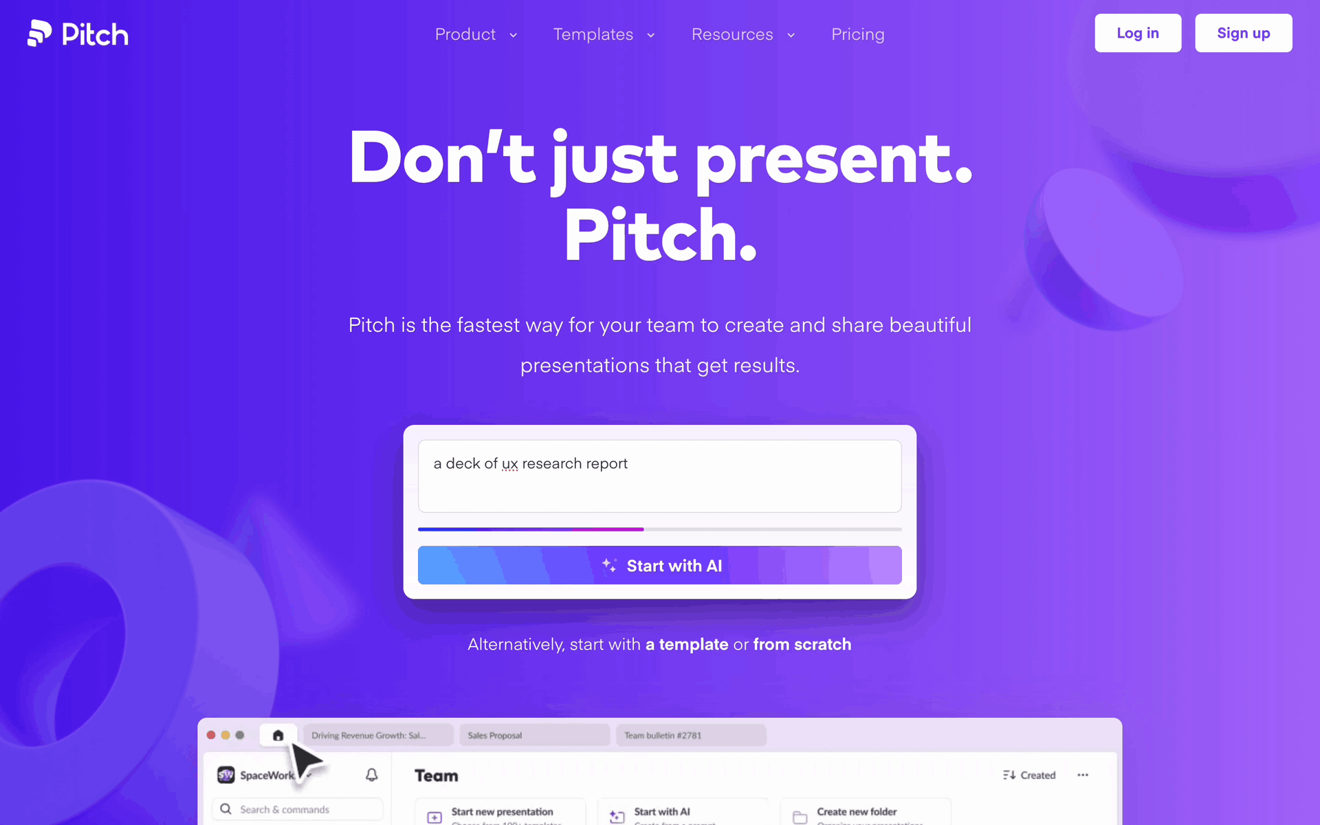 Pitch Web Collaboration interface screenshot 4