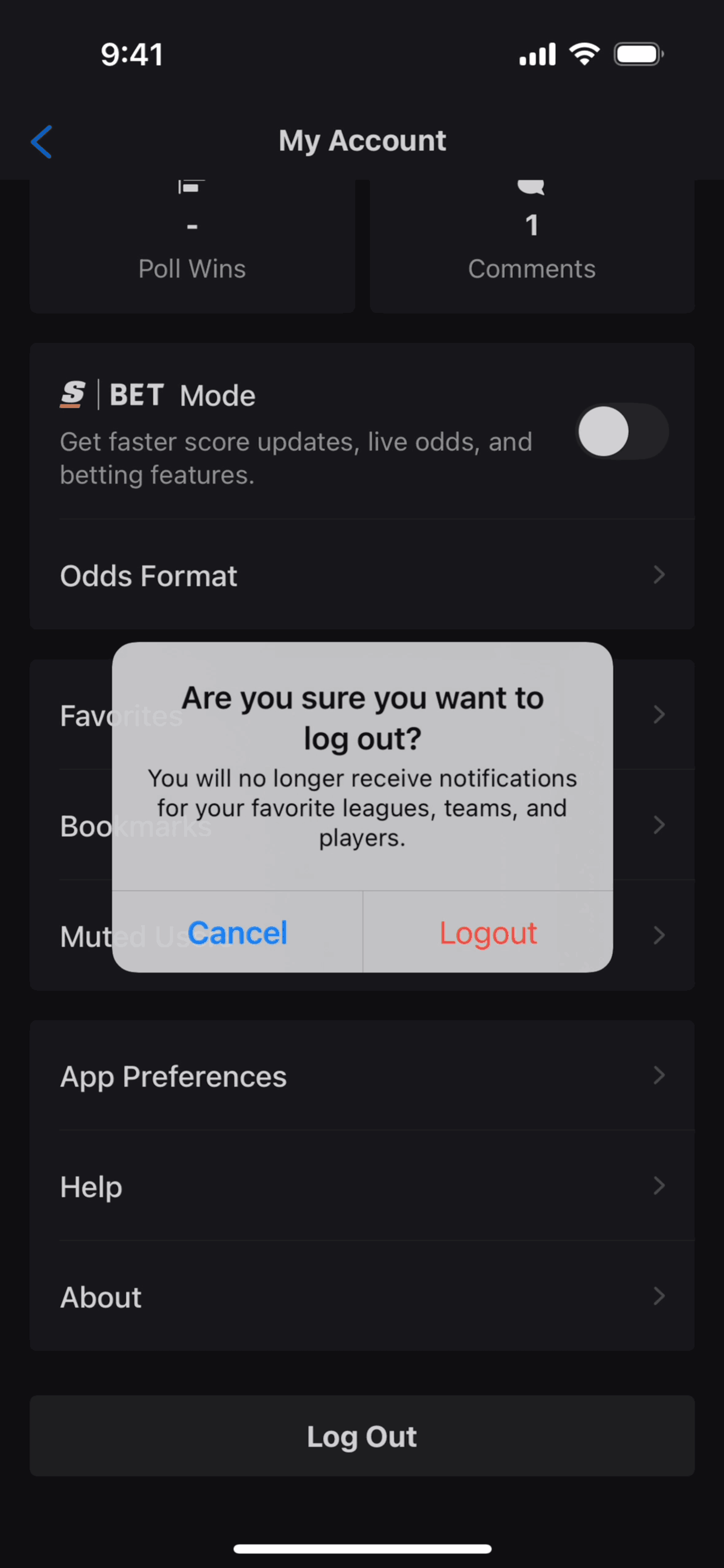 theScore iOS Sports interface screenshot 12
