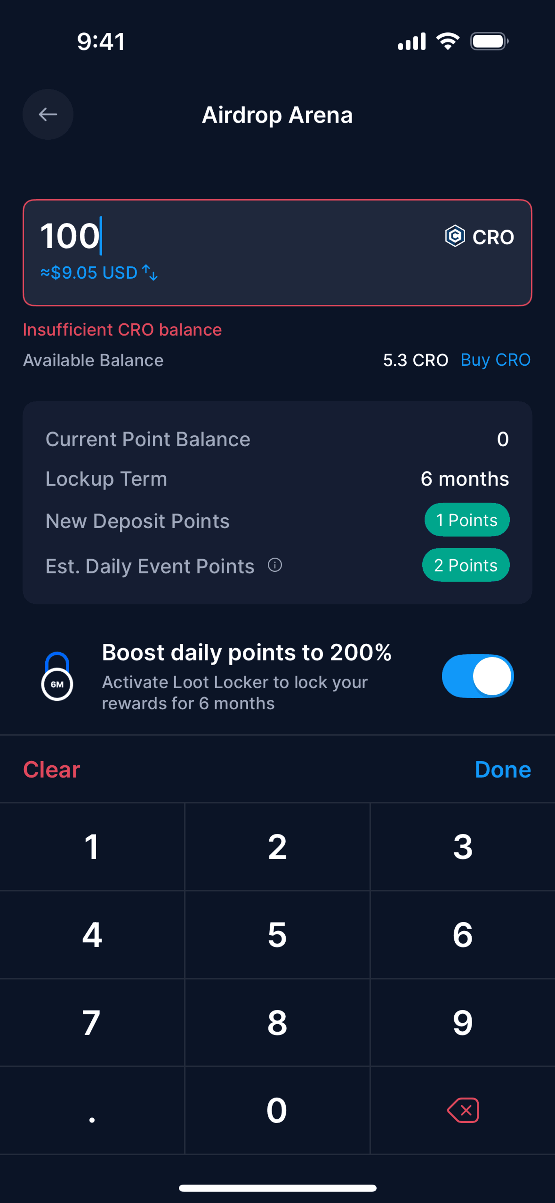 Crypto.com iOS Finance interface screenshot 22