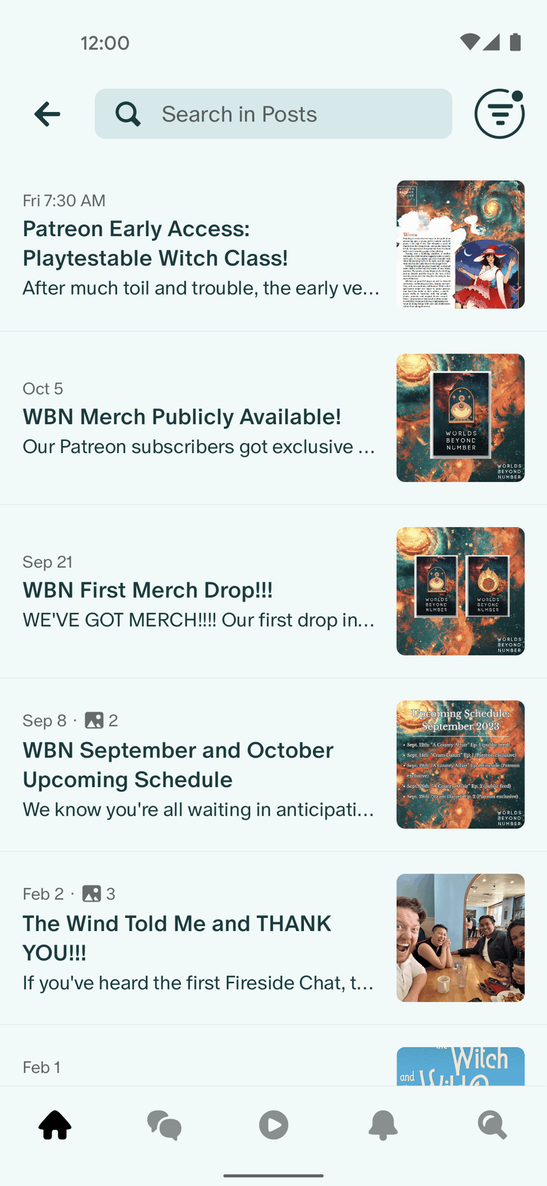 Patreon Android Social Networking interface screenshot 14