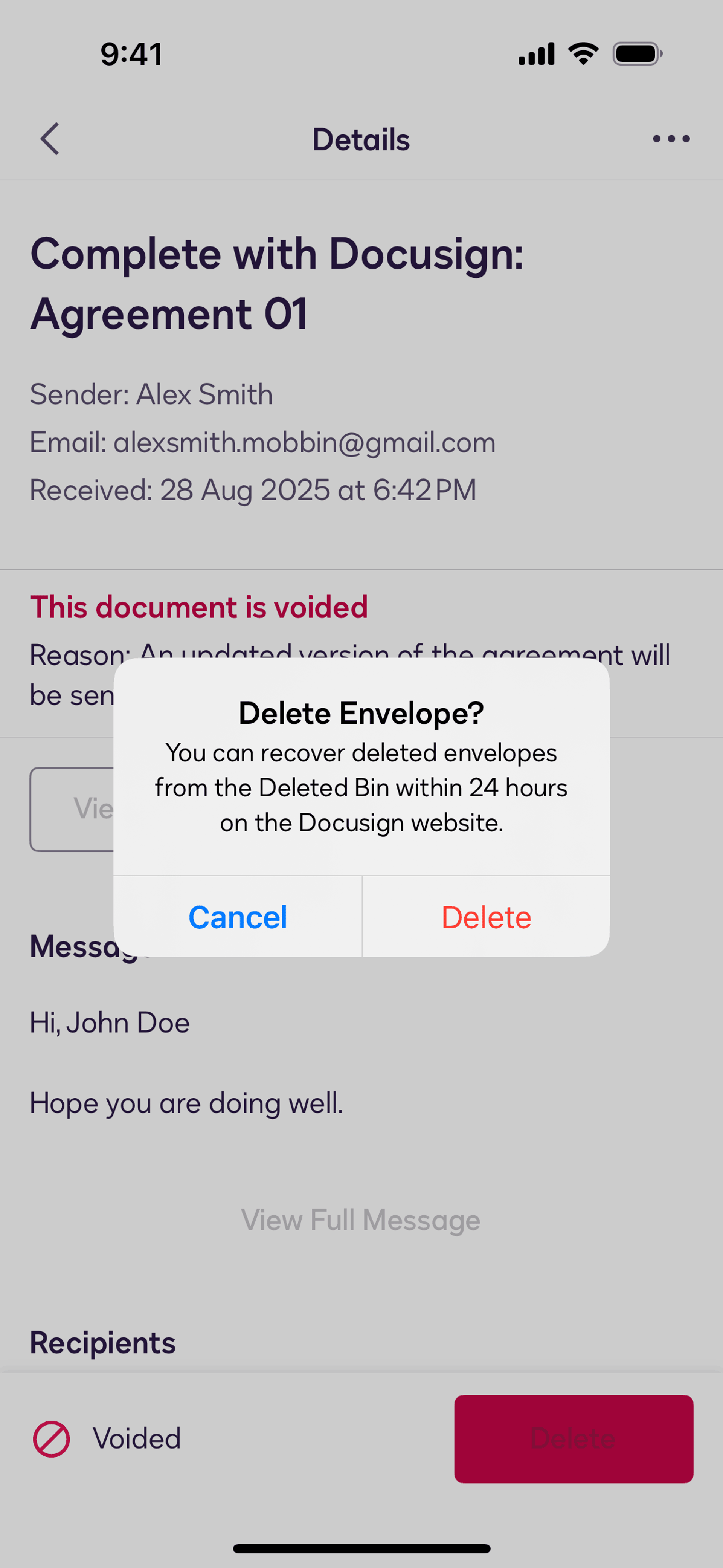 Docusign iOS Productivity interface screenshot 22