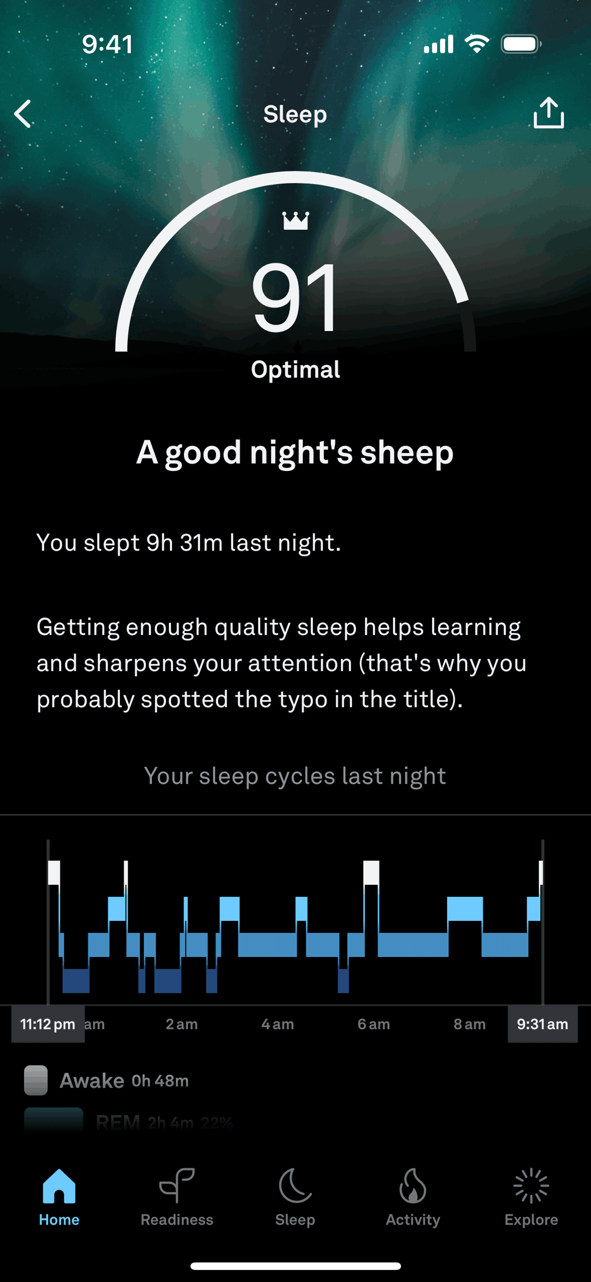 Oura iOS Health & Fitness interface screenshot 23