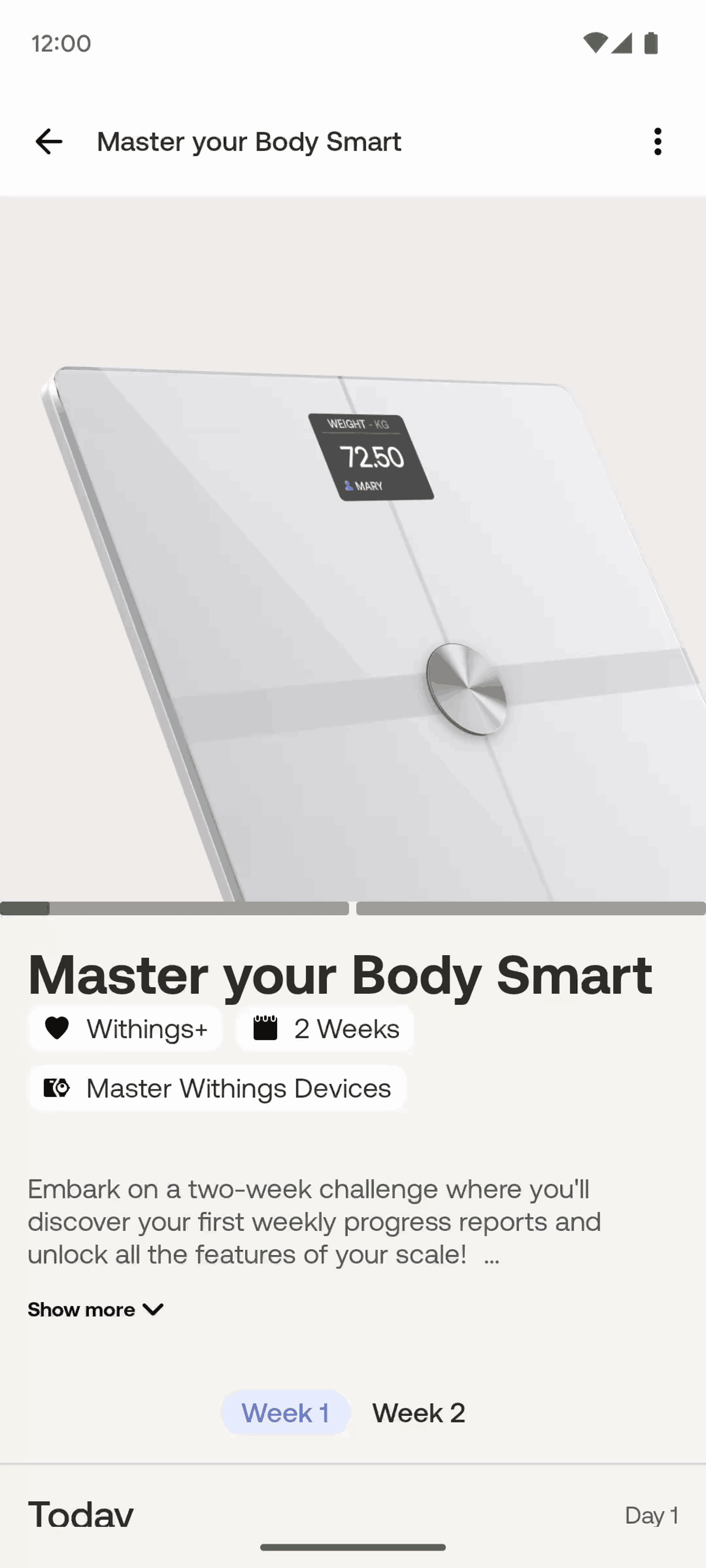Withings Health Mate Android Health & Fitness interface screenshot 5