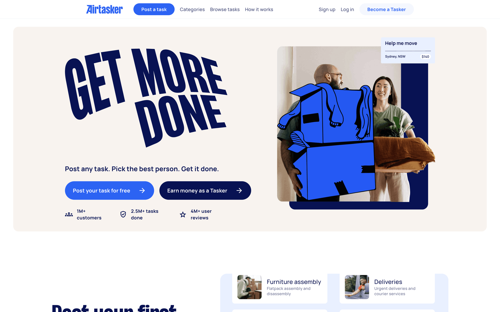 Airtasker Web Lifestyle interface screenshot 1