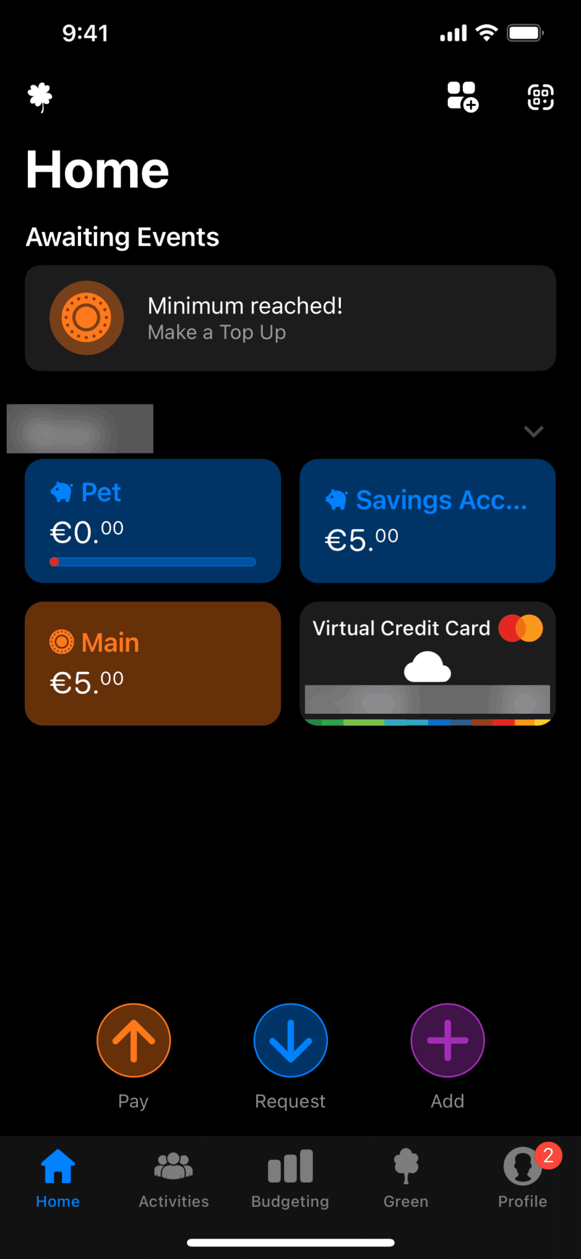 bunq iOS Finance interface screenshot 3