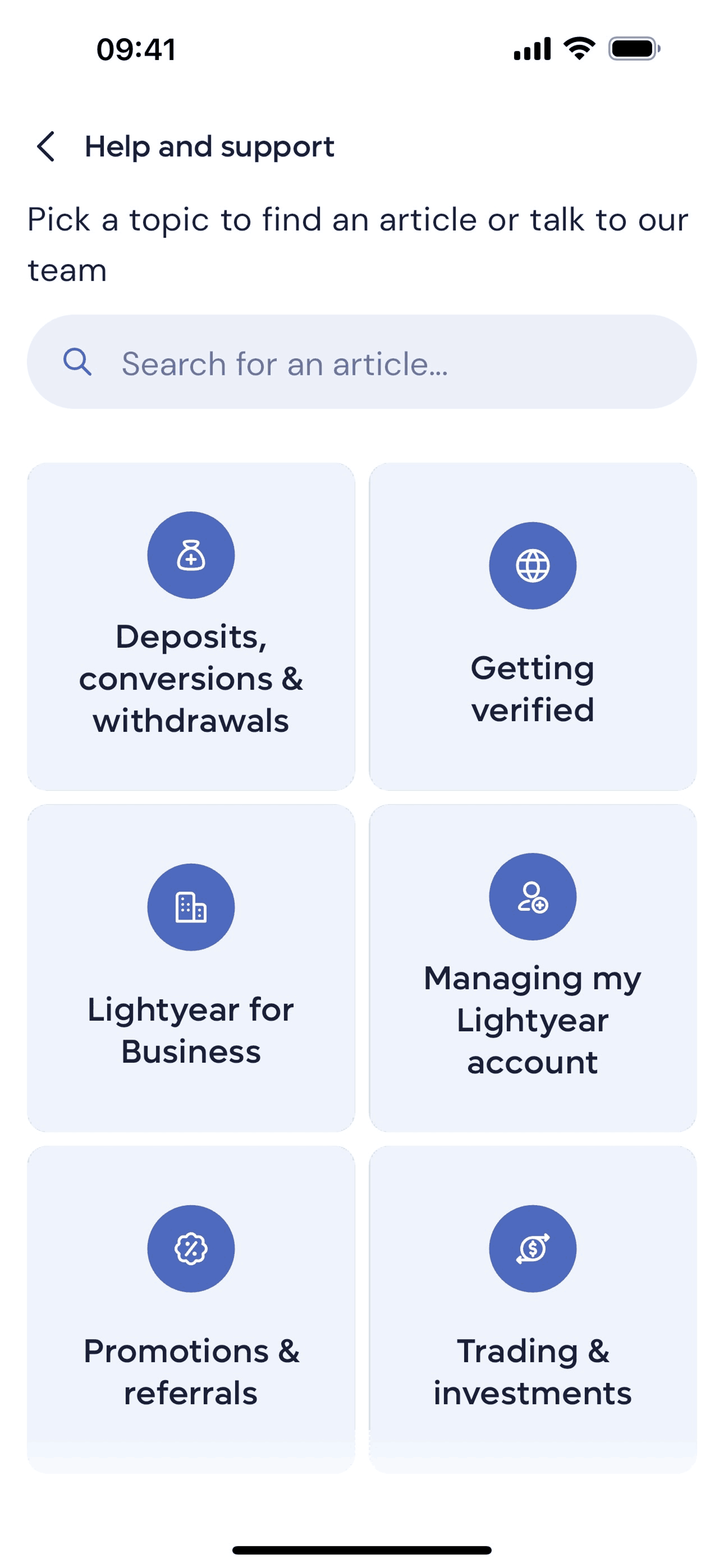 Lightyear iOS Finance interface screenshot 12