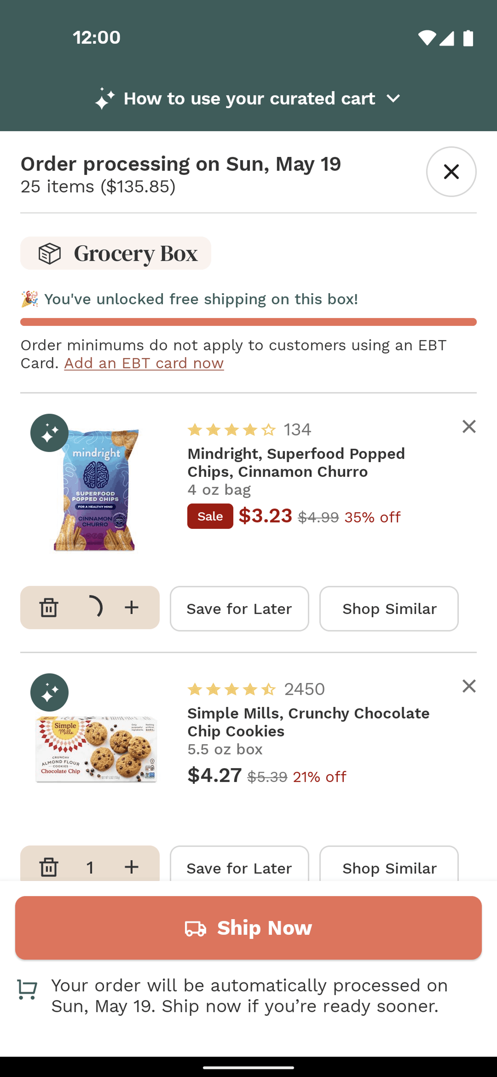 Thrive Market Android Shopping interface screenshot 3
