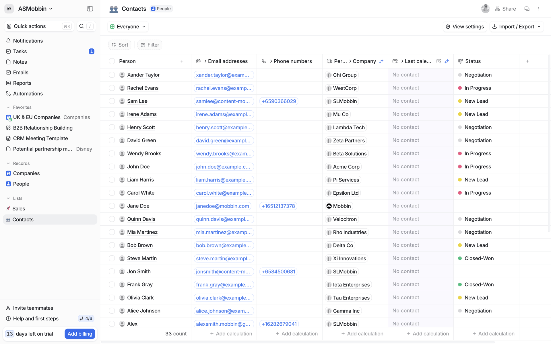 Attio Web Productivity interface screenshot 2