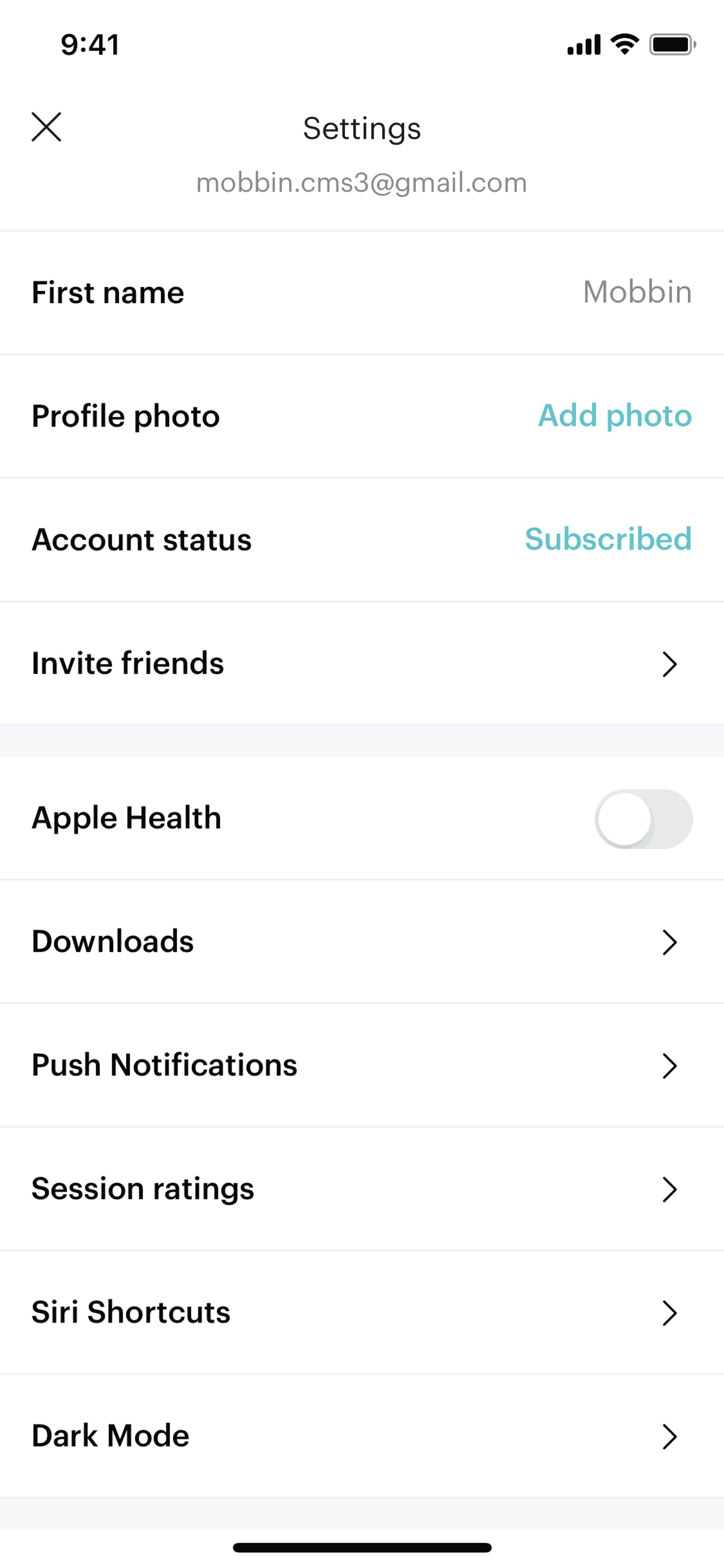 Balance iOS Health & Fitness interface screenshot 4