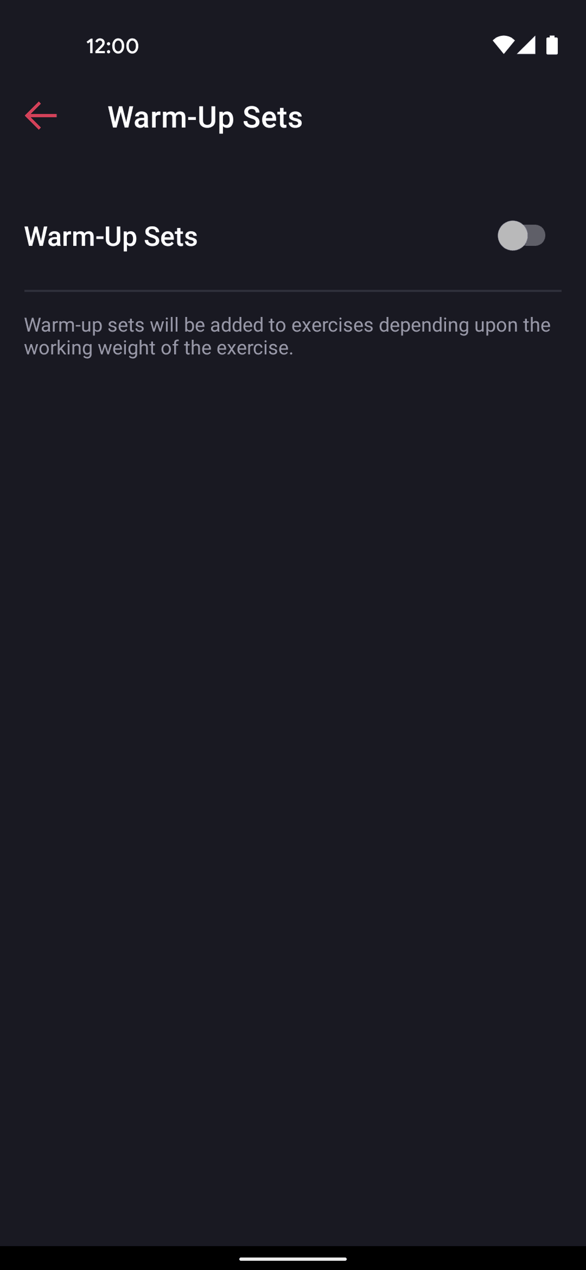 Fitbod Android Health & Fitness interface screenshot 7