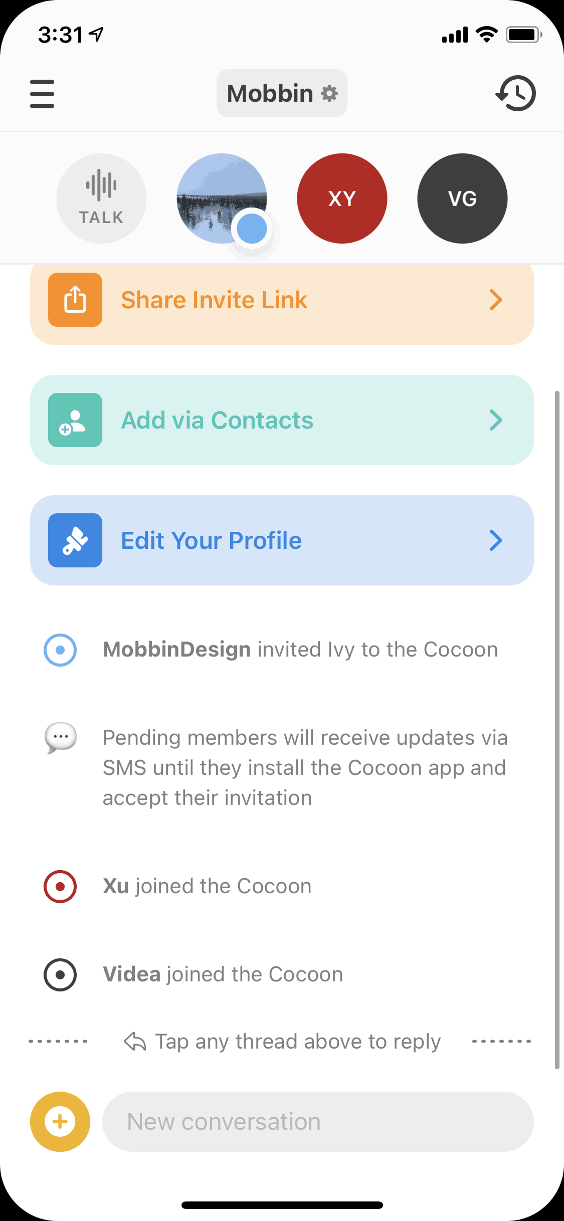 Cocoon iOS Lifestyle interface screenshot 19