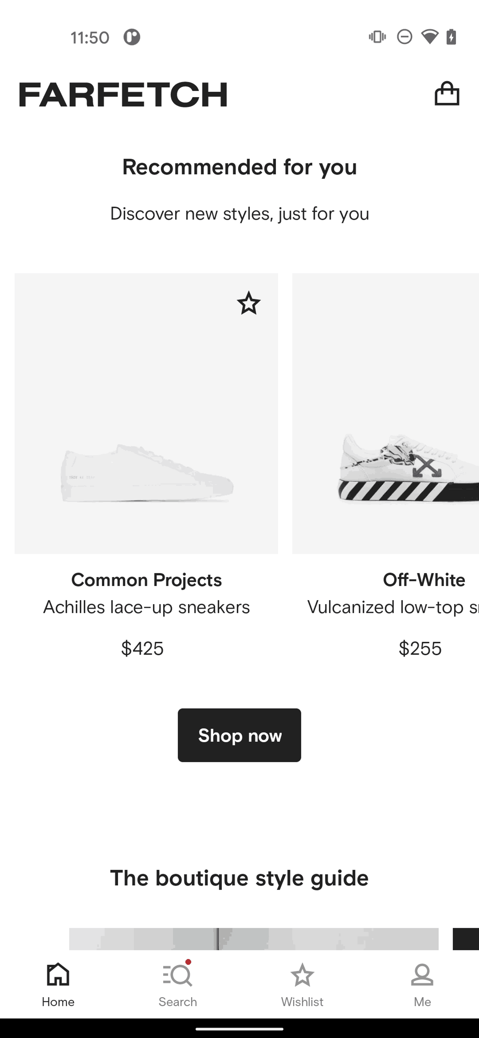 FARFETCH Android Shopping interface screenshot 12