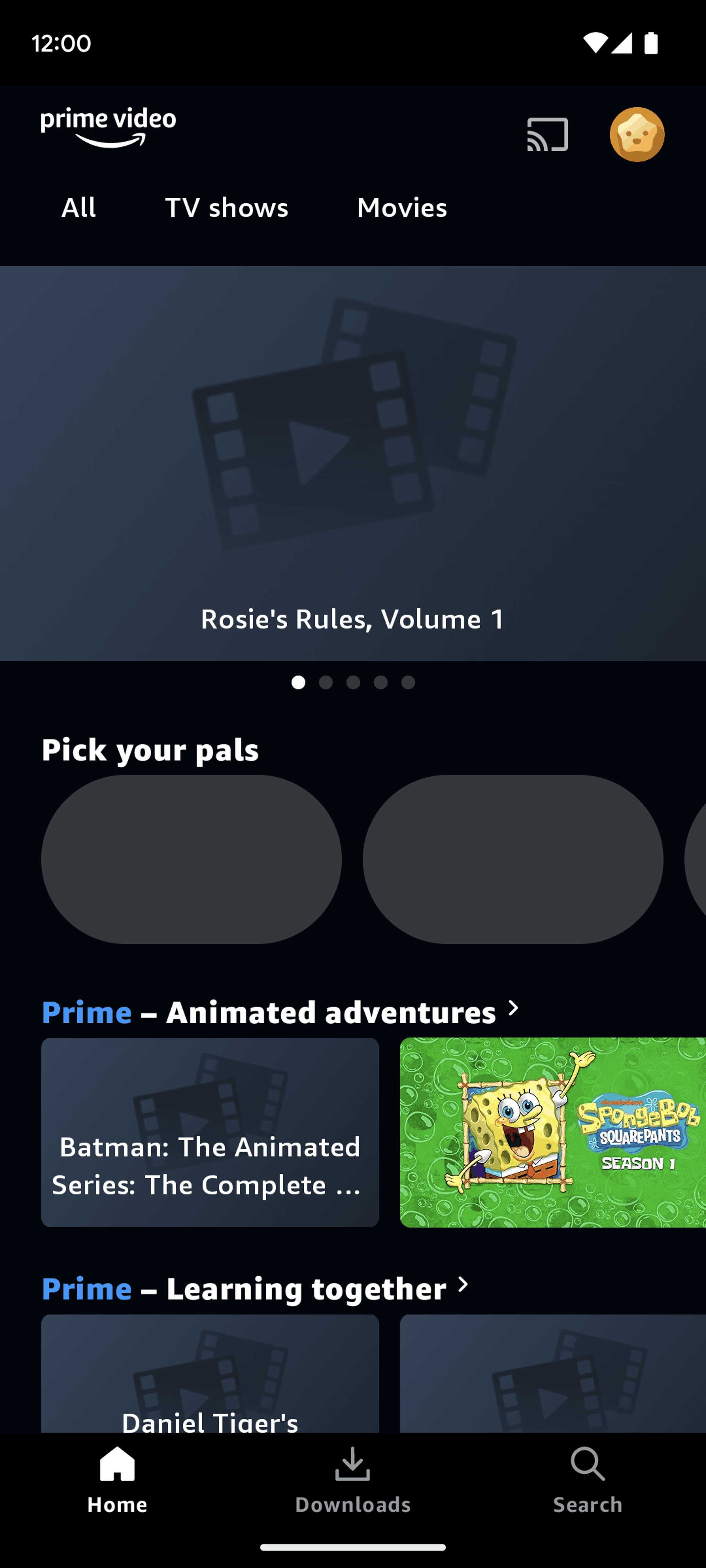 Prime Video Android Entertainment interface screenshot 10