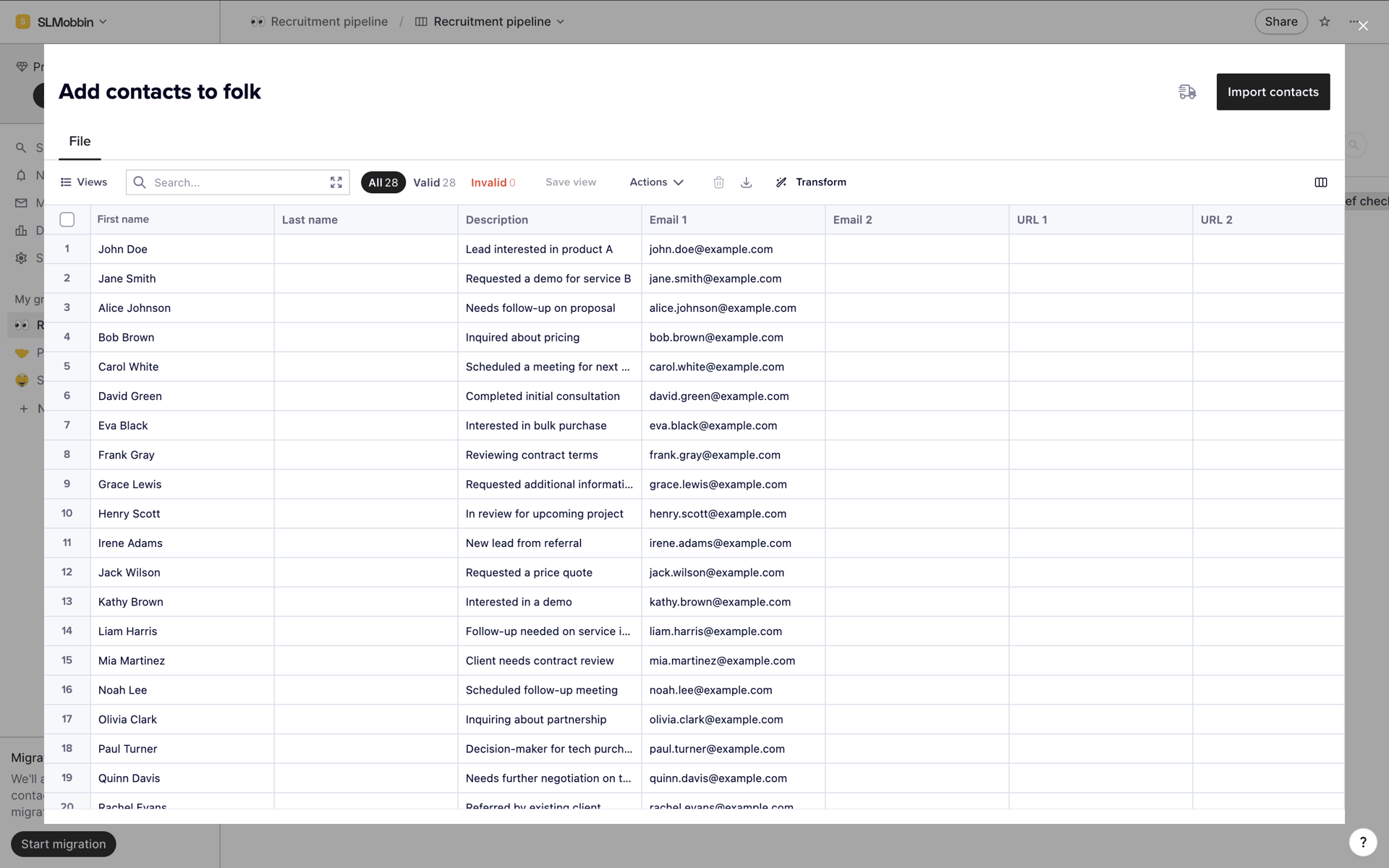 folk Web Business interface screenshot 8