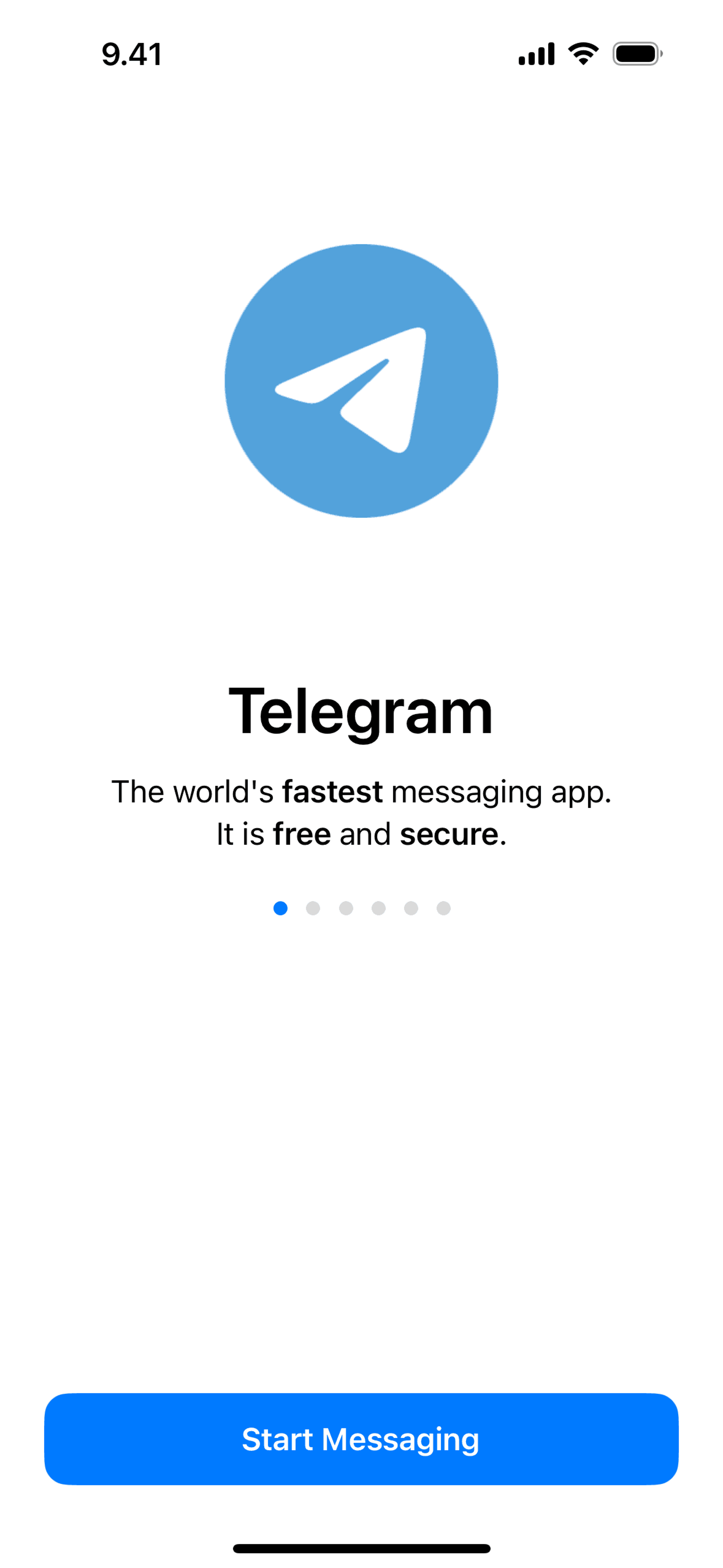 Telegram iOS Social Networking interface screenshot 1