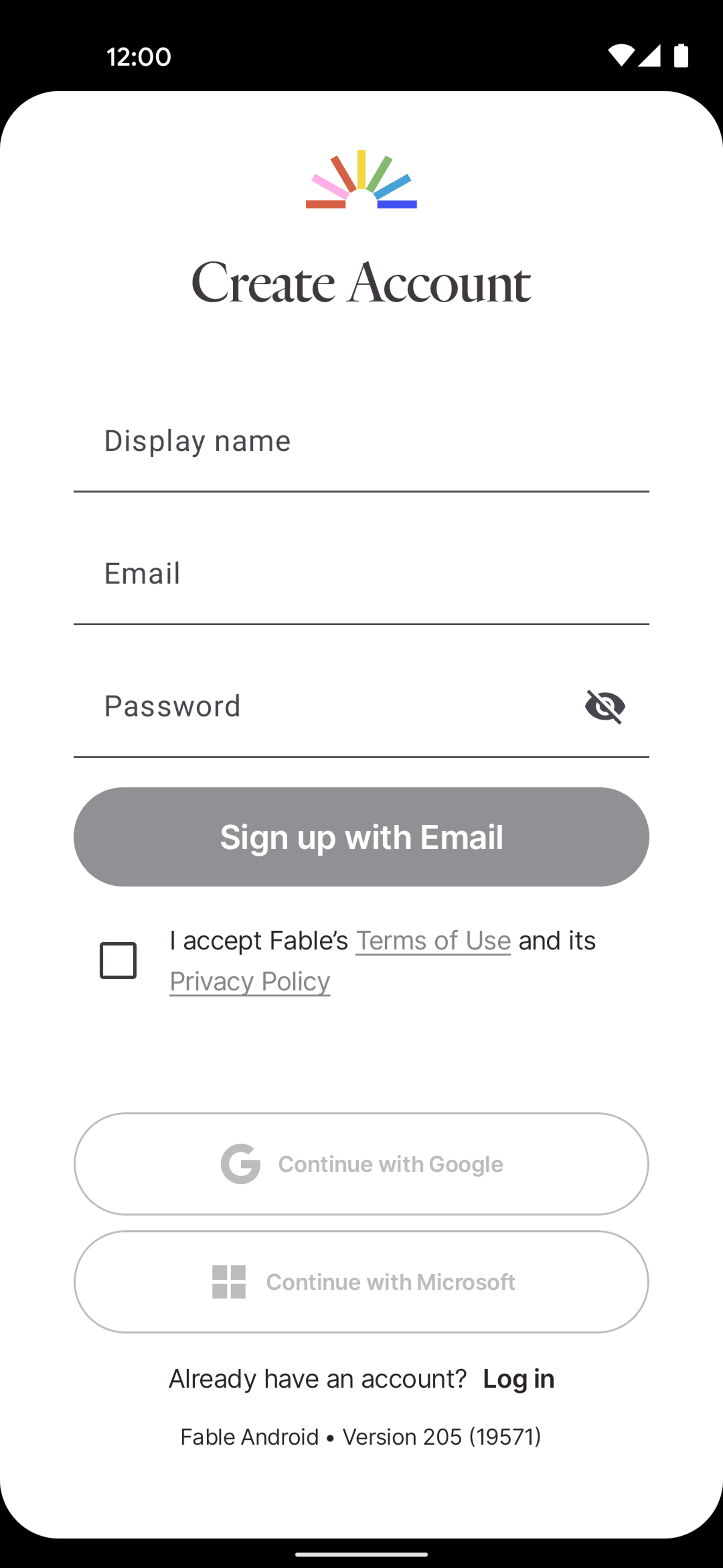 Fable Android Social Networking interface screenshot 2