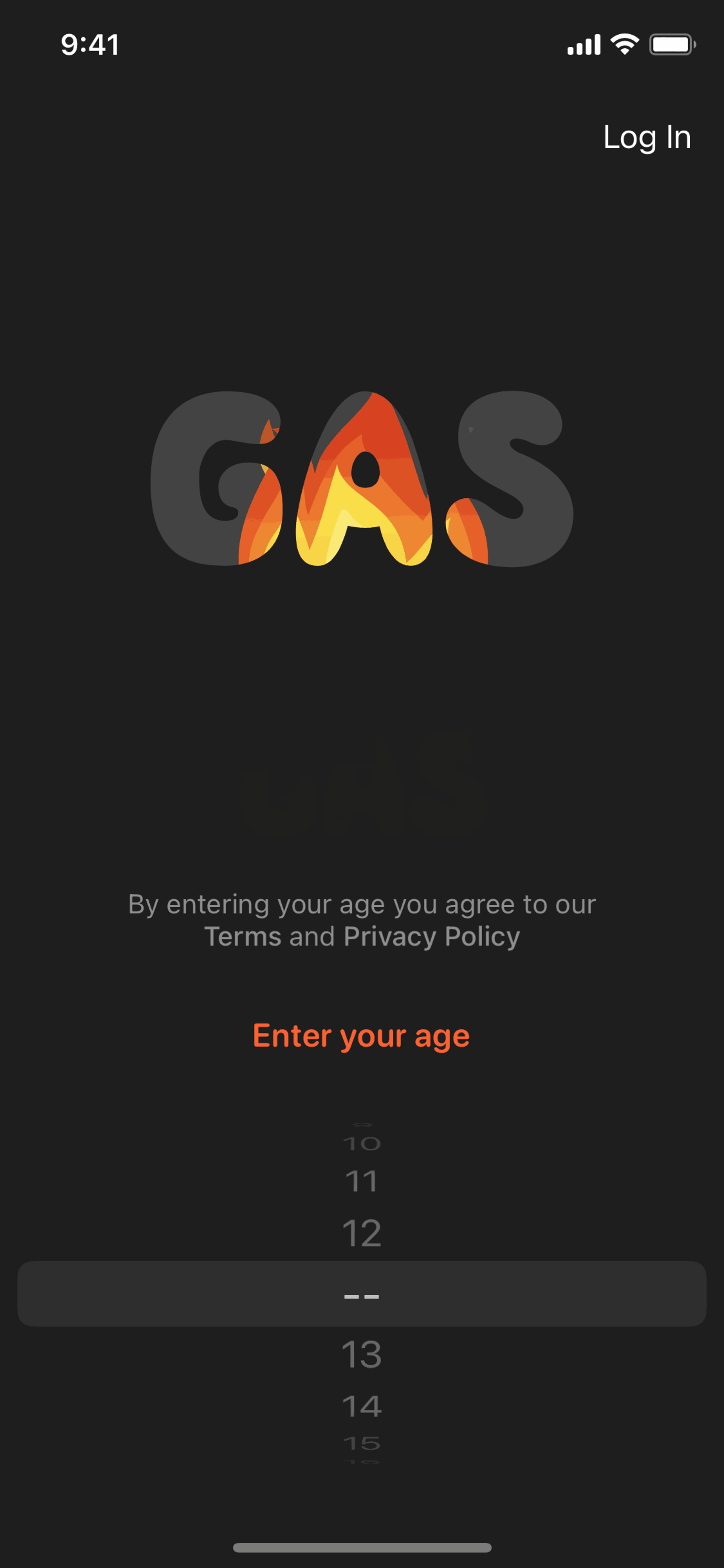 Gas iOS Social Networking interface screenshot 2
