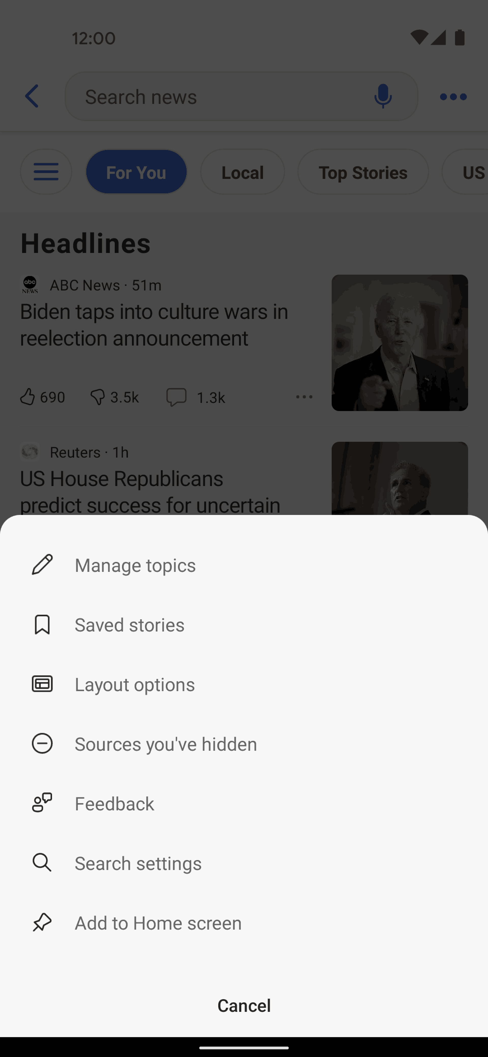 Bing Android AI interface screenshot 9
