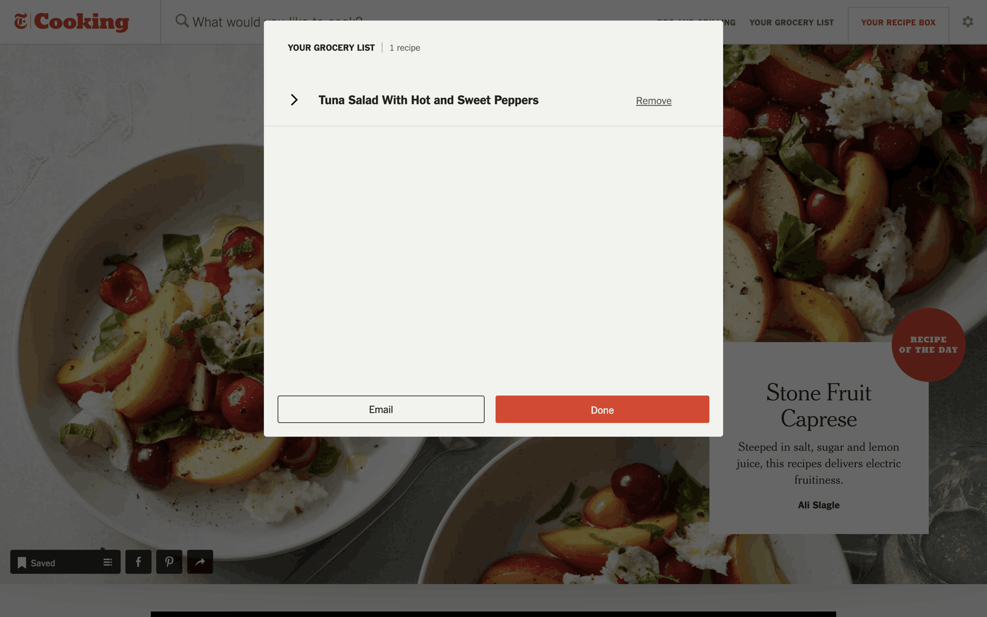 NYT Cooking Web Food & Drink interface screenshot 7