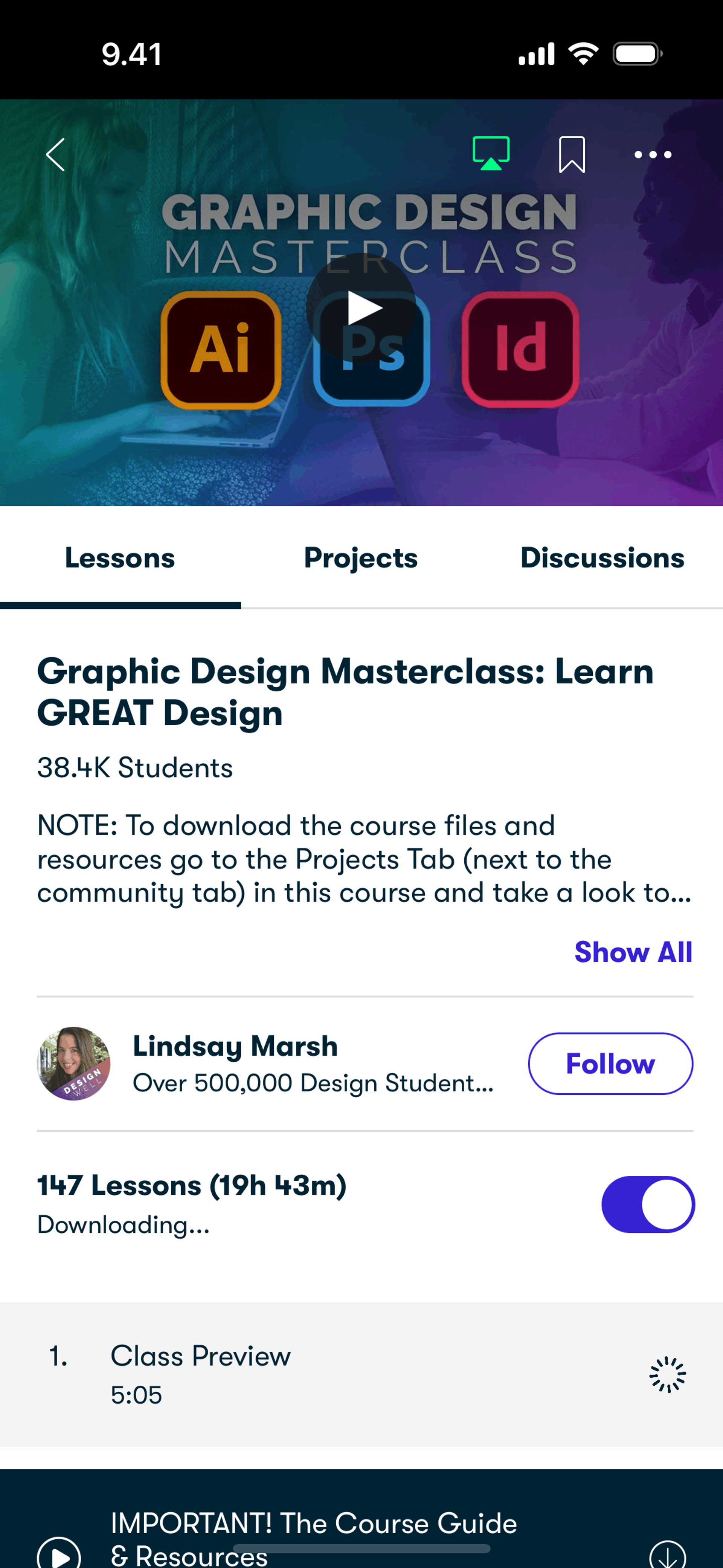 Skillshare iOS Education interface screenshot 15
