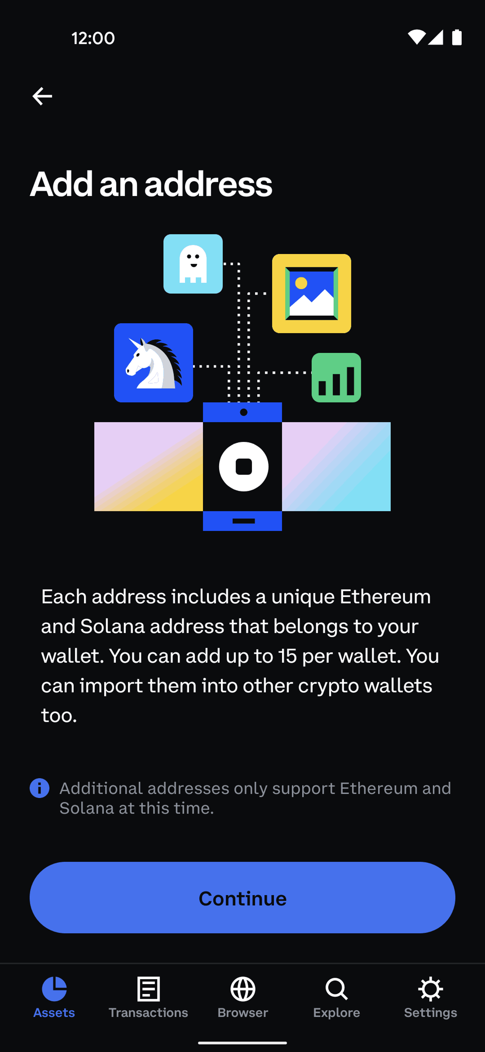 Coinbase Wallet Android Finance interface screenshot 13
