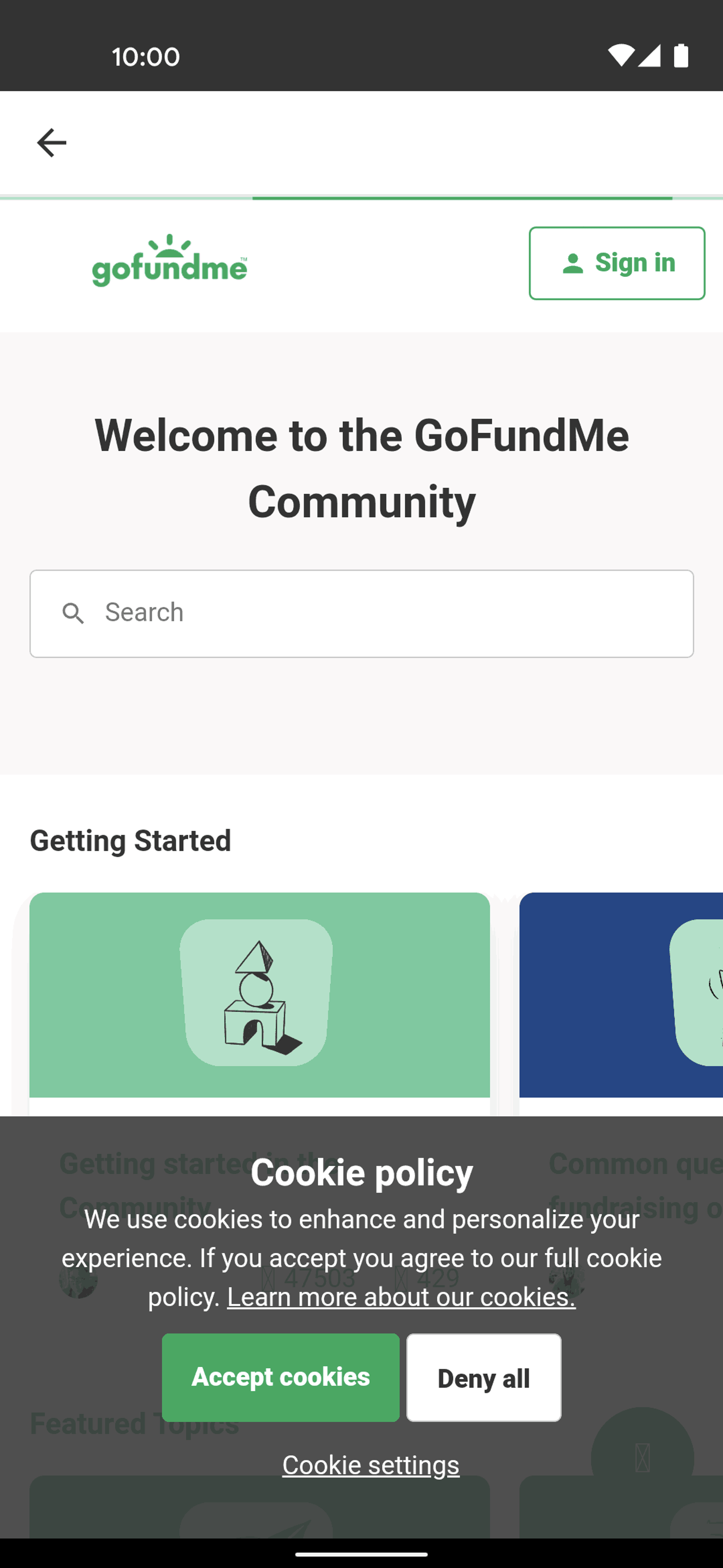GoFundMe Android Social Networking interface screenshot 11