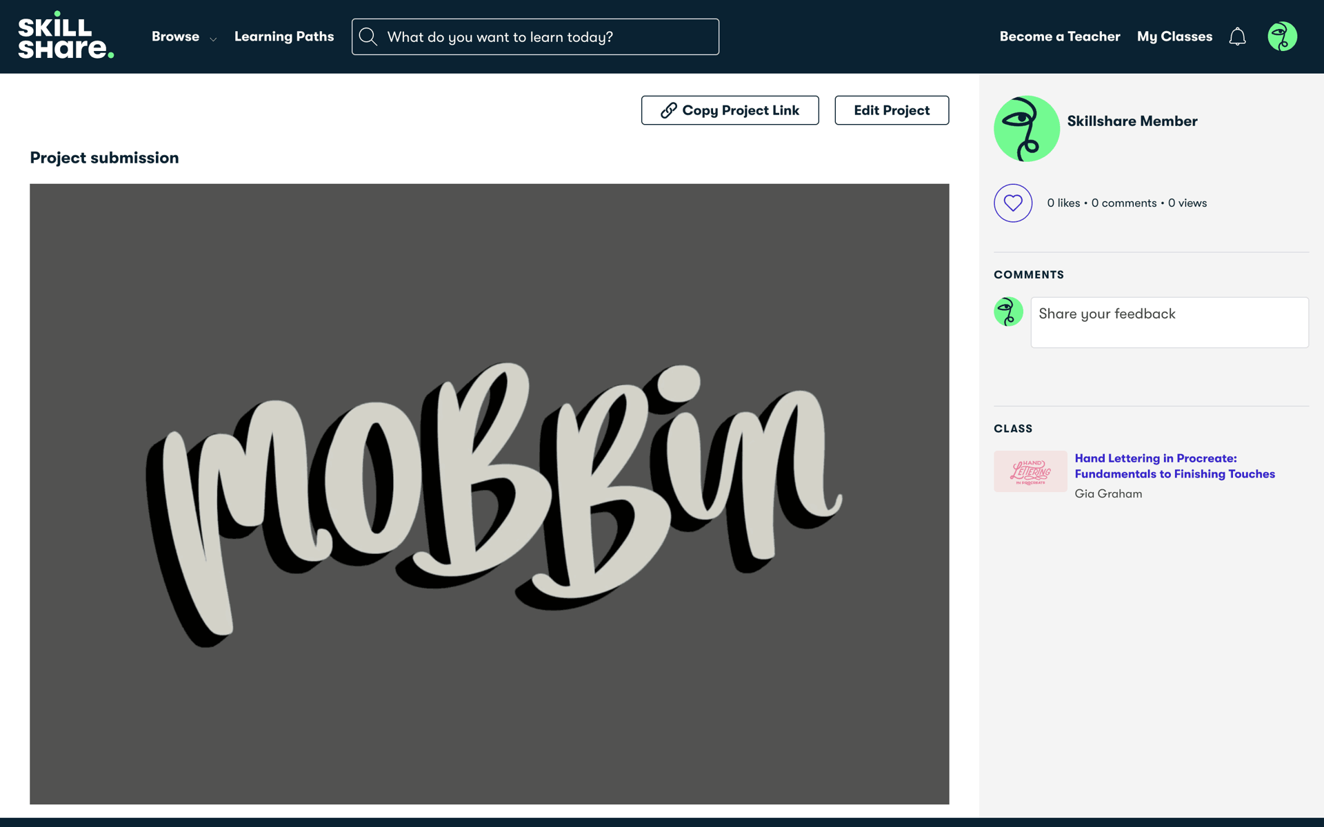 Skillshare Web Education interface screenshot 12
