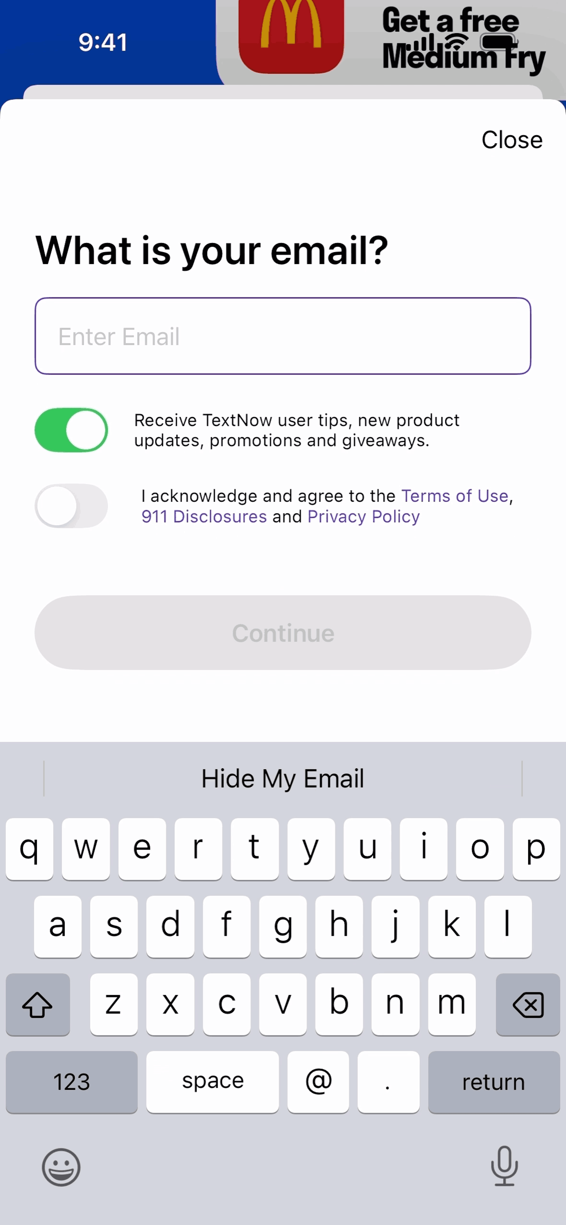 TextNow iOS Social Networking interface screenshot 3