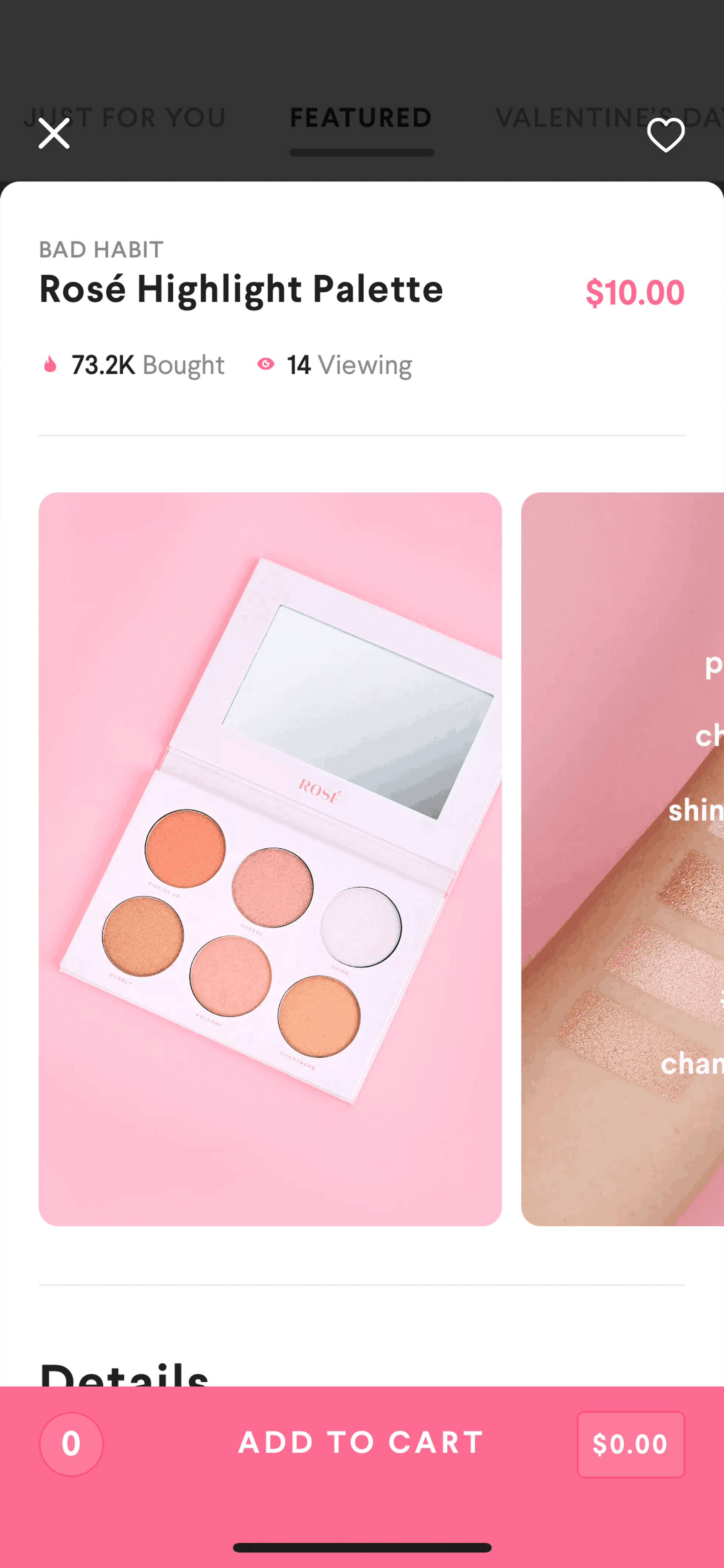 Hush iOS Shopping interface screenshot 4