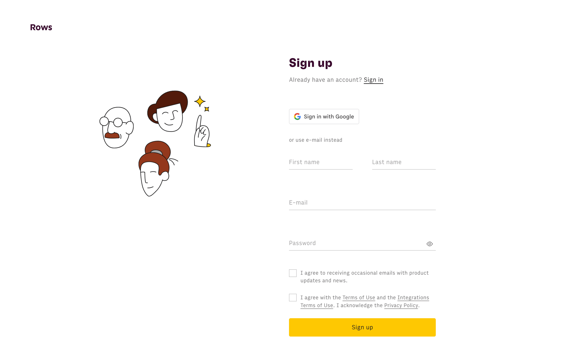 Rows Web AI interface screenshot 5