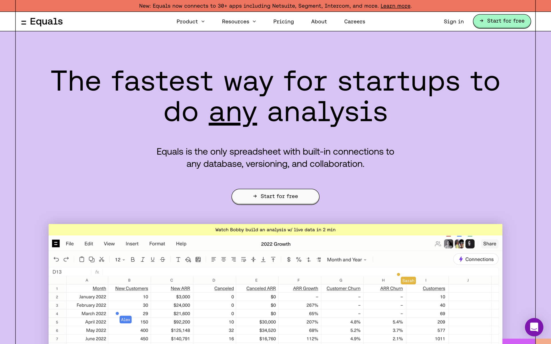 Equals Web Business interface screenshot 1