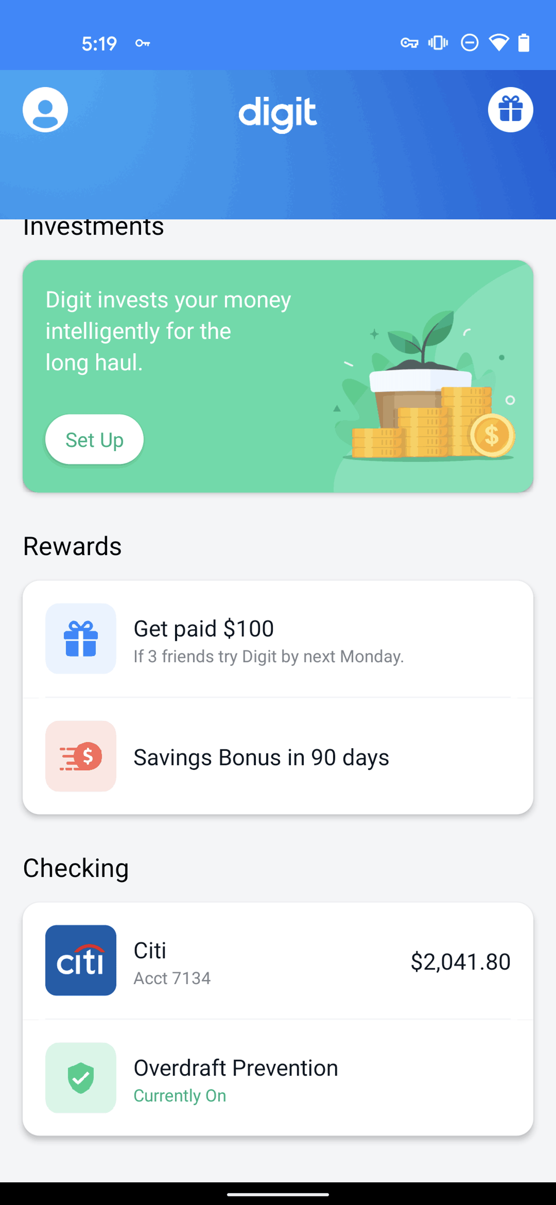 Digit Android Finance interface screenshot 21