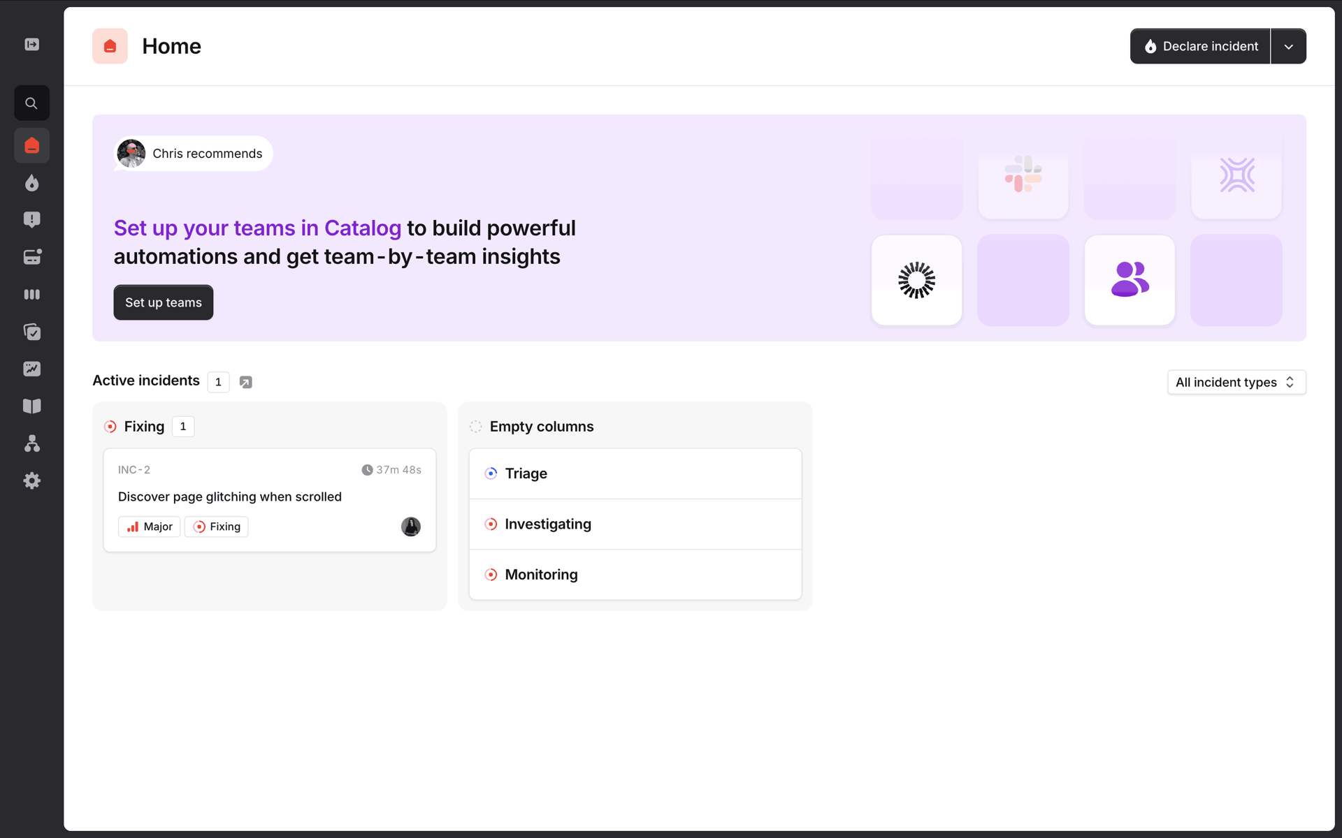 incident.io Web Developer Tools interface screenshot 14