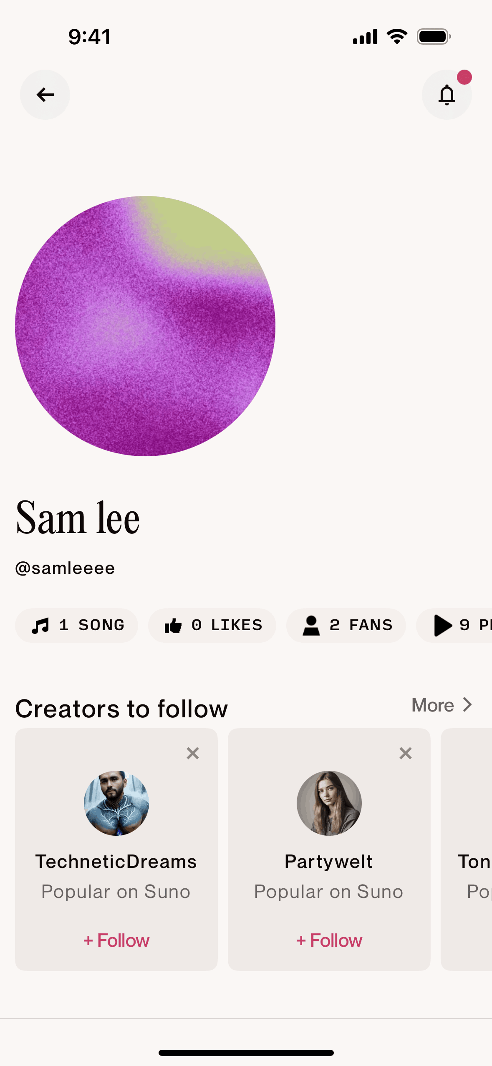Suno iOS AI interface screenshot 6