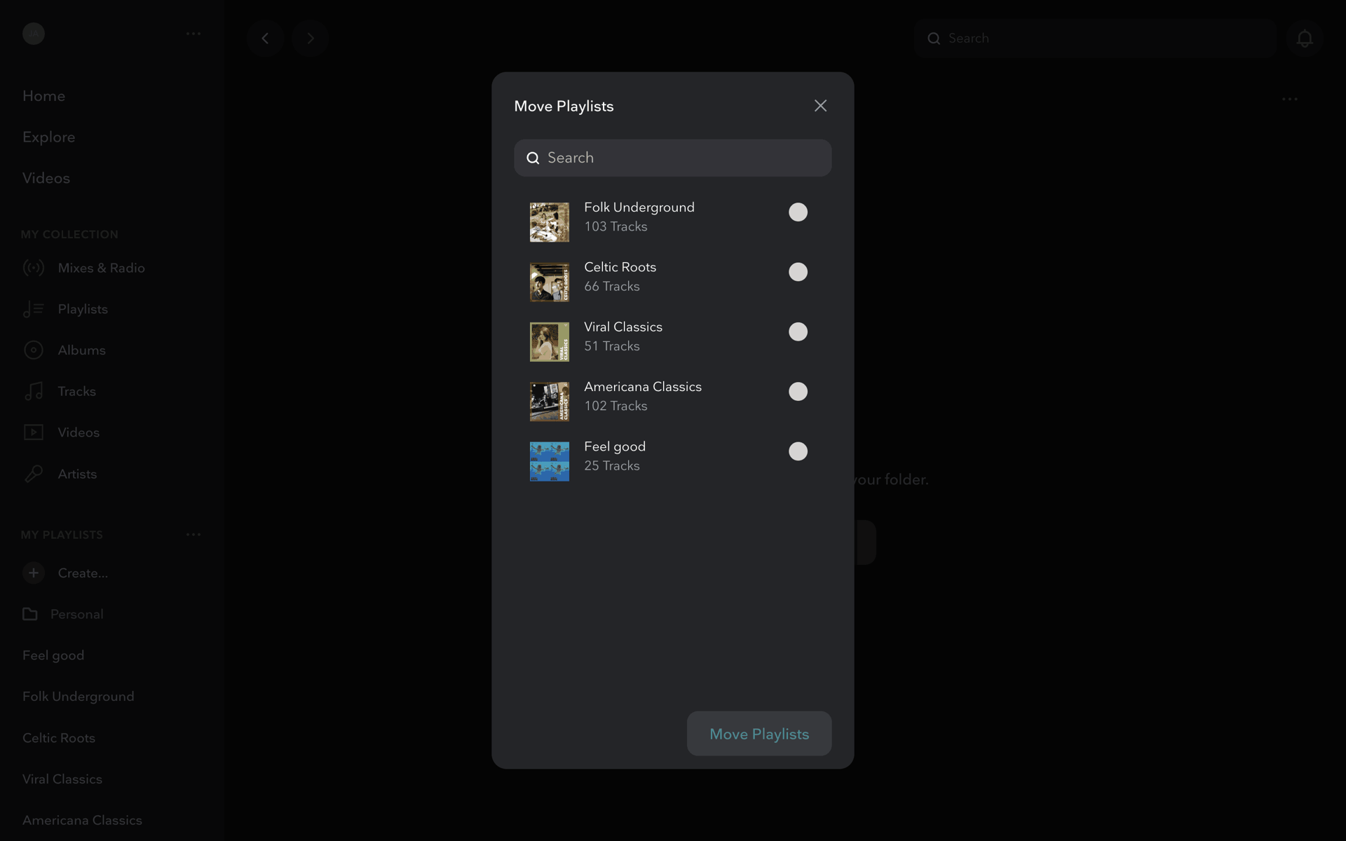 TIDAL Web Music & Audio interface screenshot 9