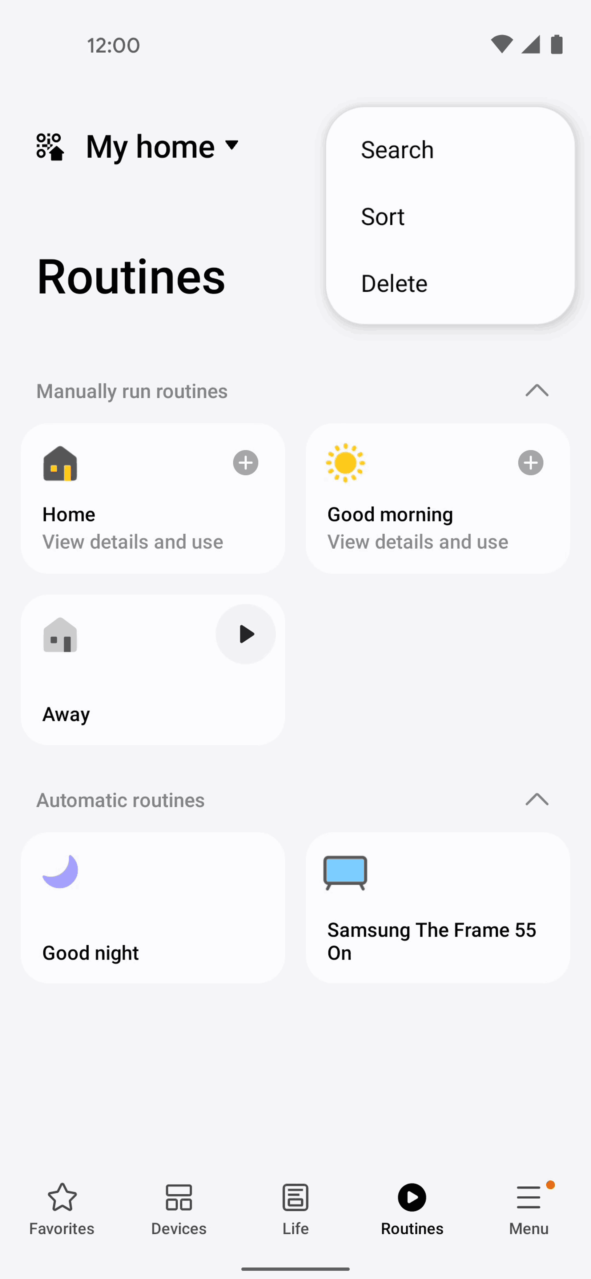 SmartThings Android Productivity interface screenshot 10