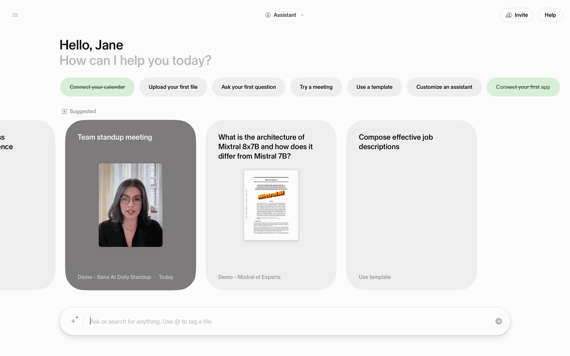 Sana AI Web Business interface screenshot 22
