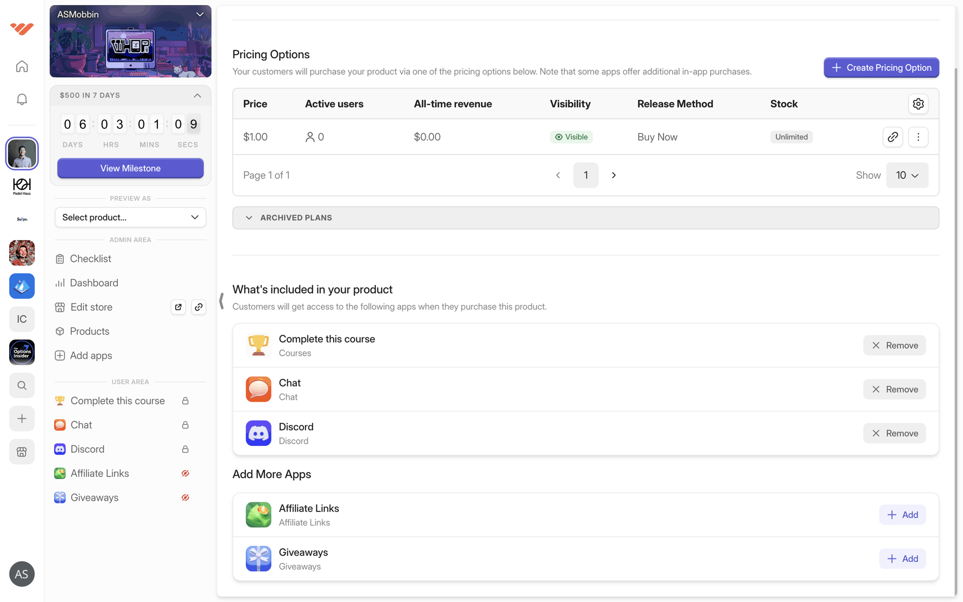 Whop Web Business interface screenshot 2
