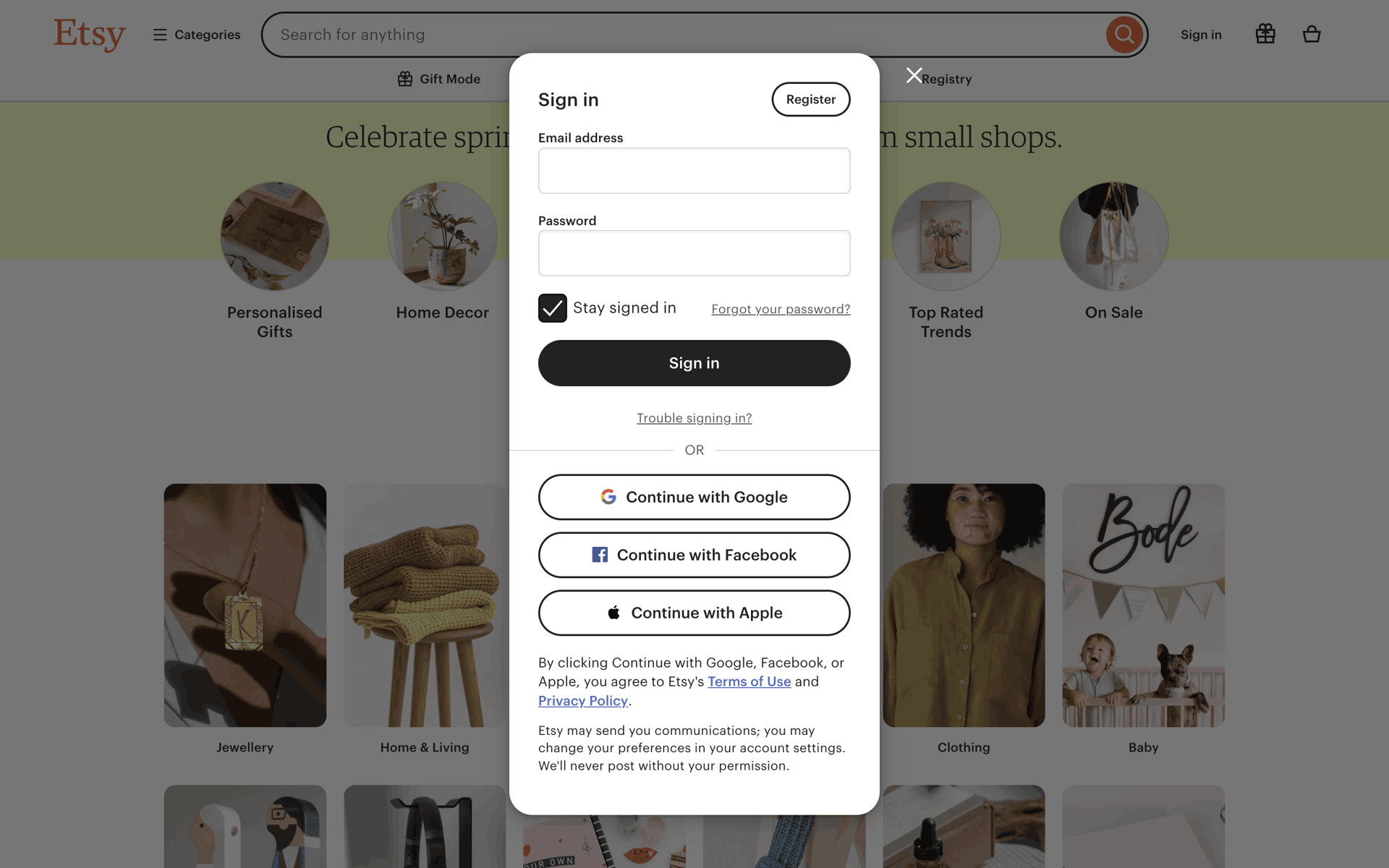 Etsy Web Business interface screenshot 6