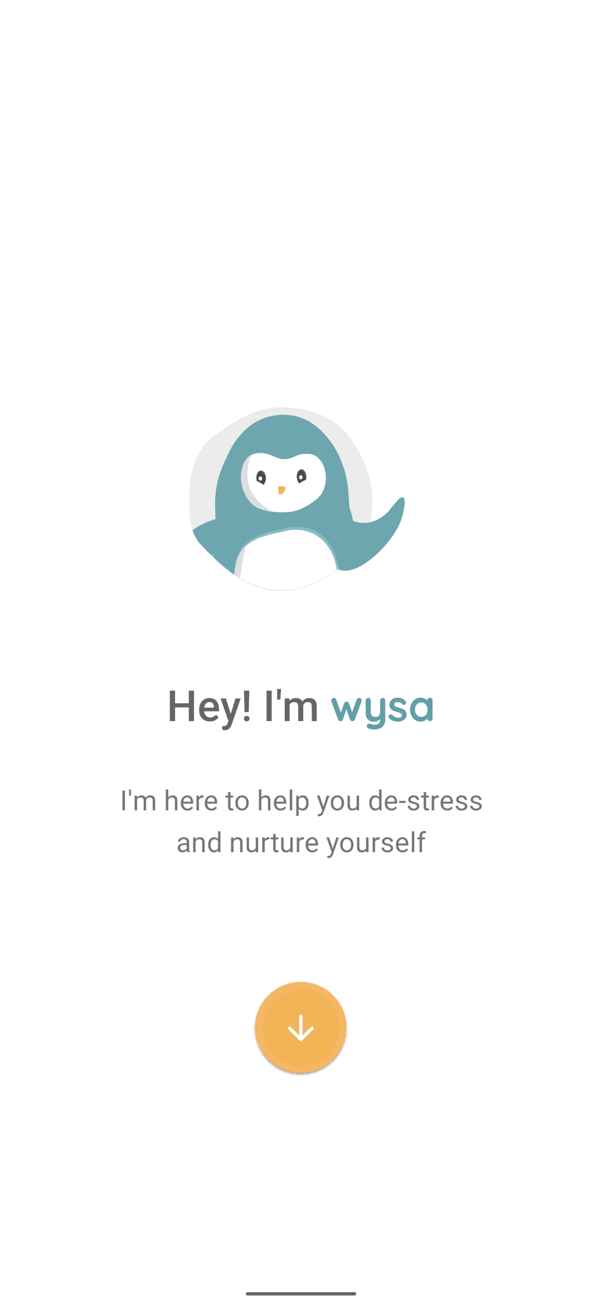 Wysa Android AI interface screenshot 3