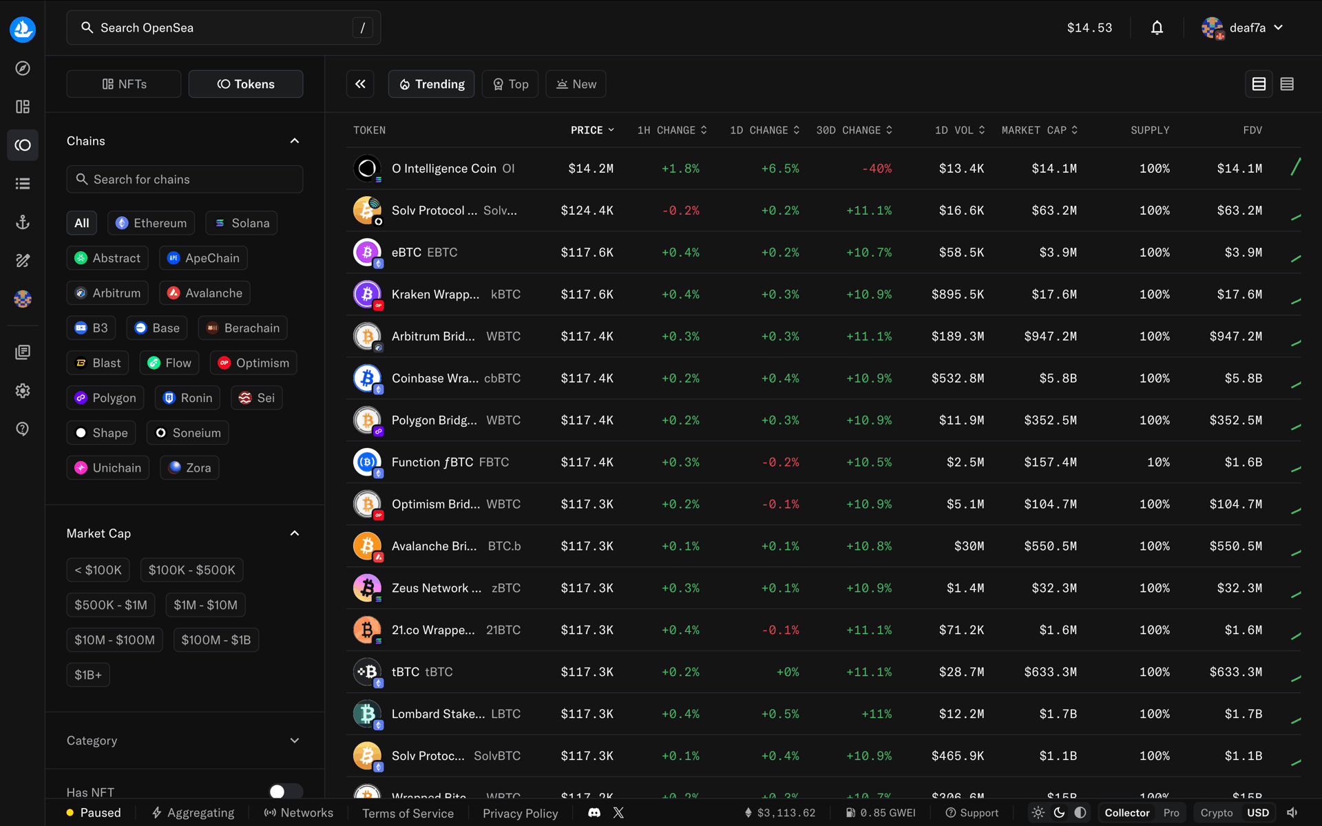 OpenSea Web Crypto & Web3 interface screenshot 5