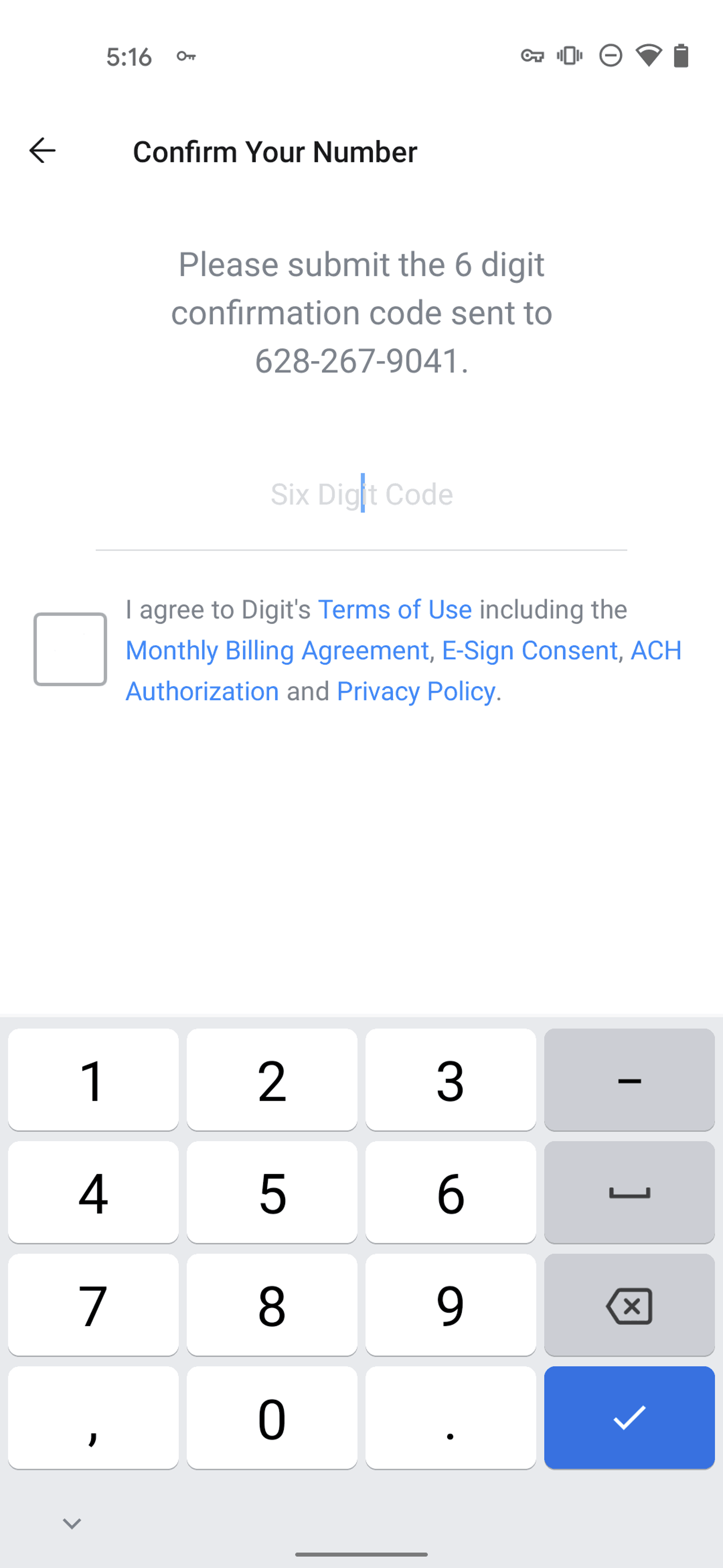 Digit Android Finance interface screenshot 6
