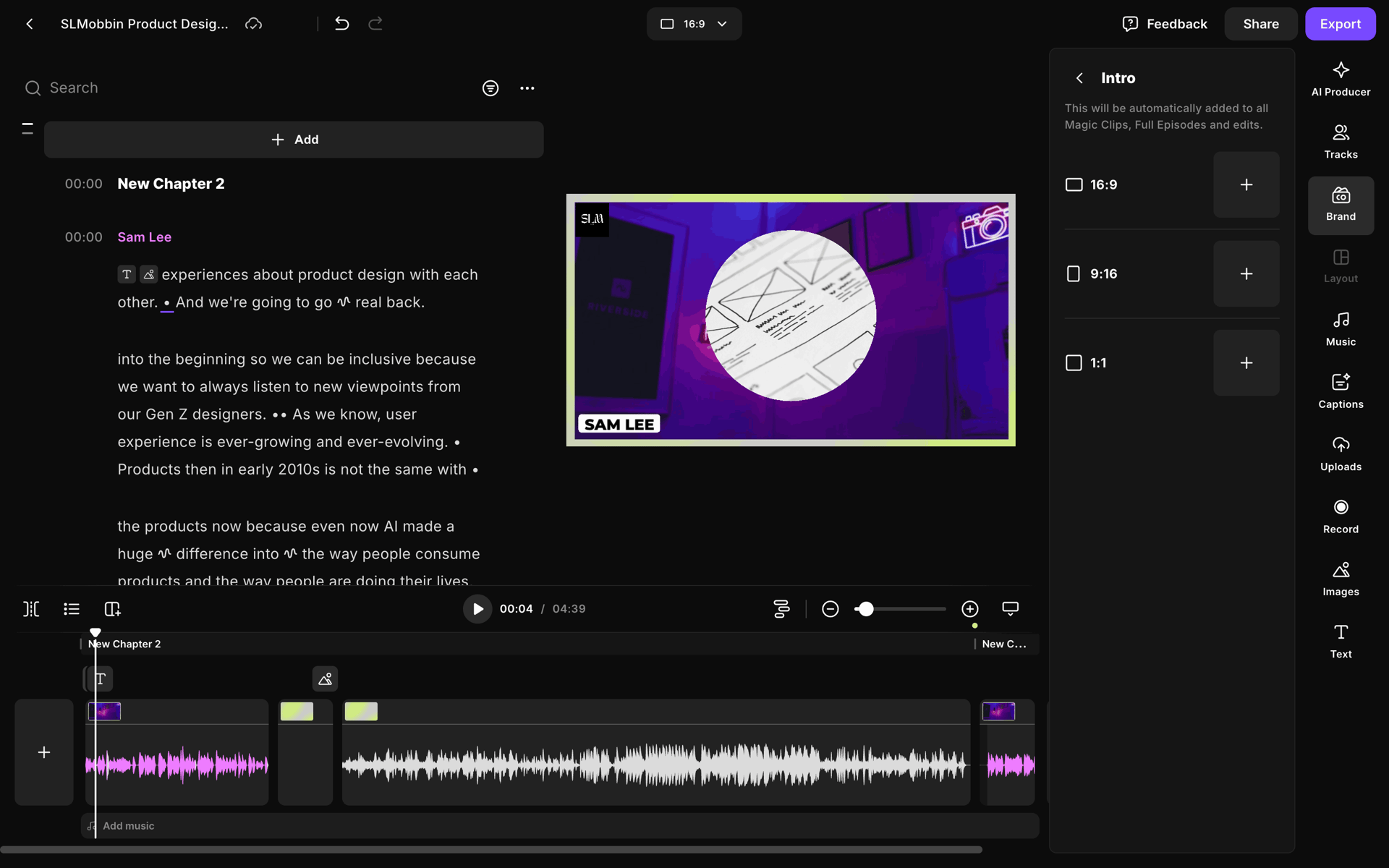 Riverside Web Photo & Video interface screenshot 18
