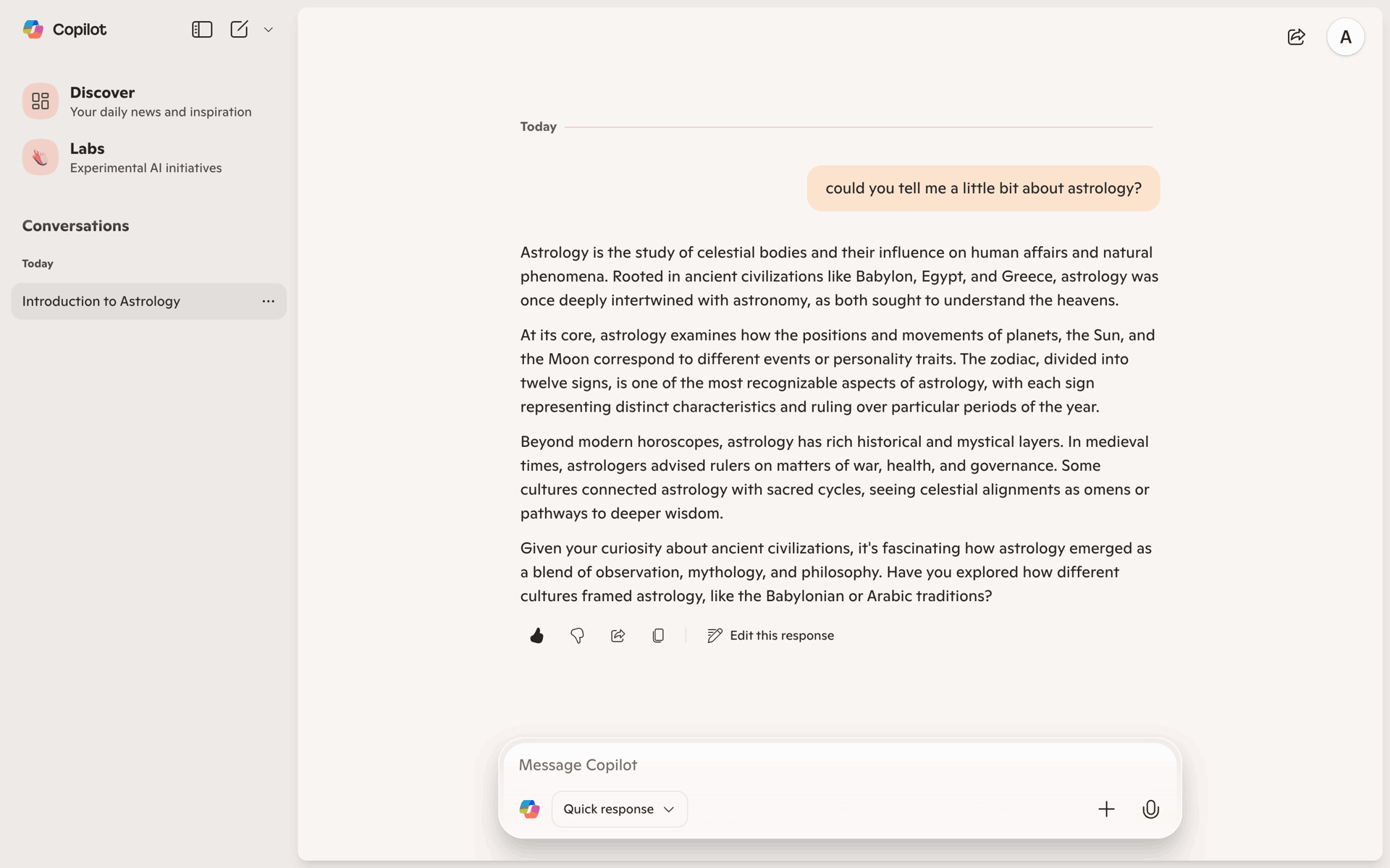 Microsoft Copilot Web AI interface screenshot 18