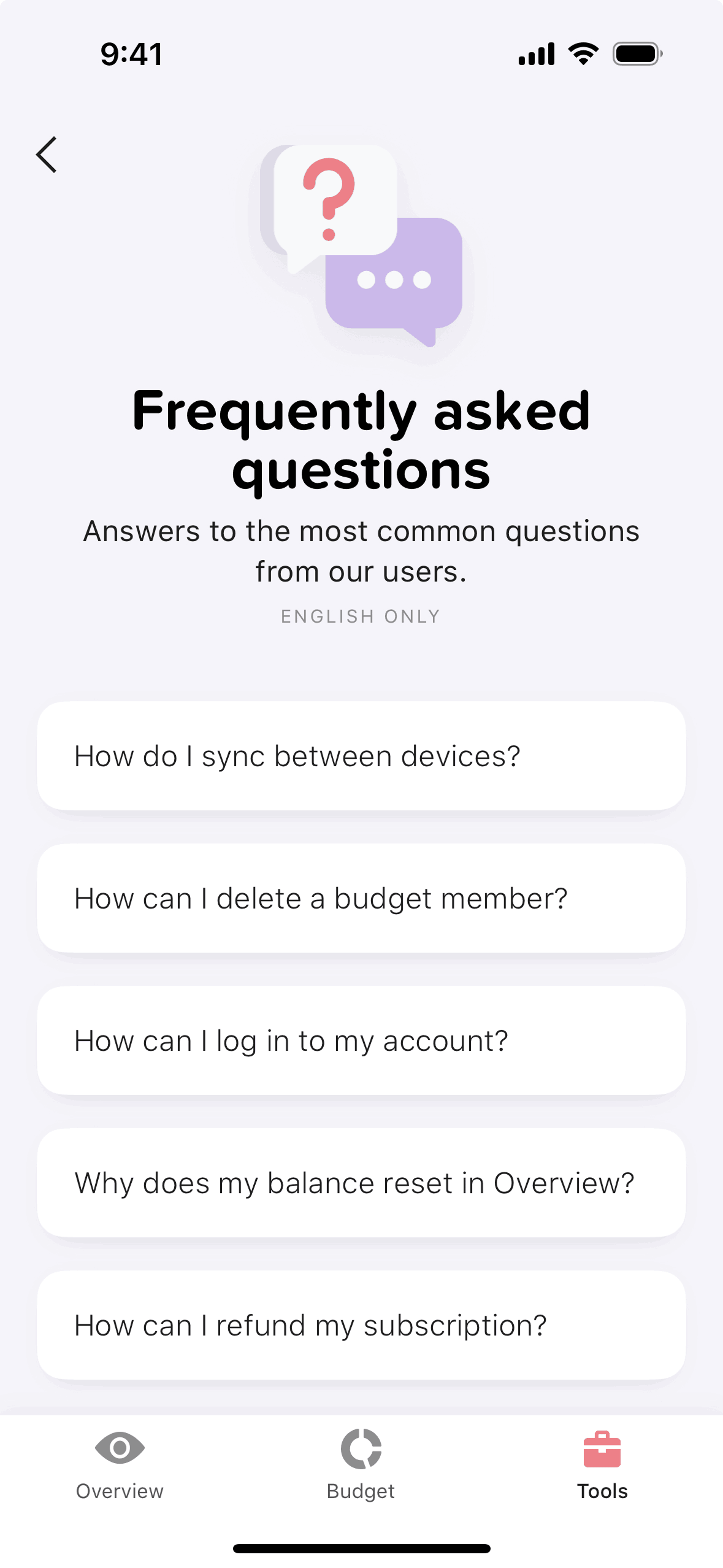 Buddy iOS Finance interface screenshot 21