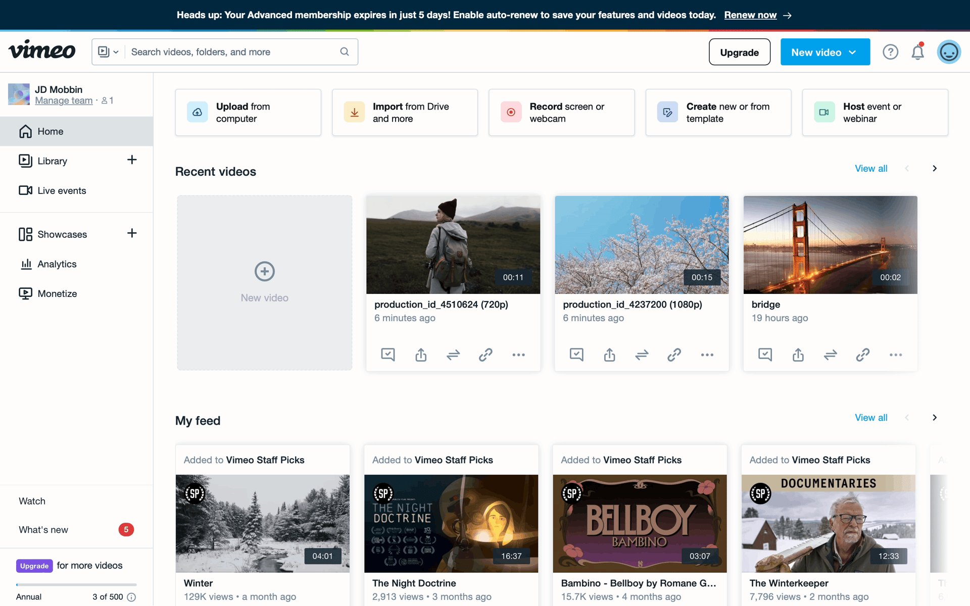 Vimeo Web Photo & Video interface screenshot 15
