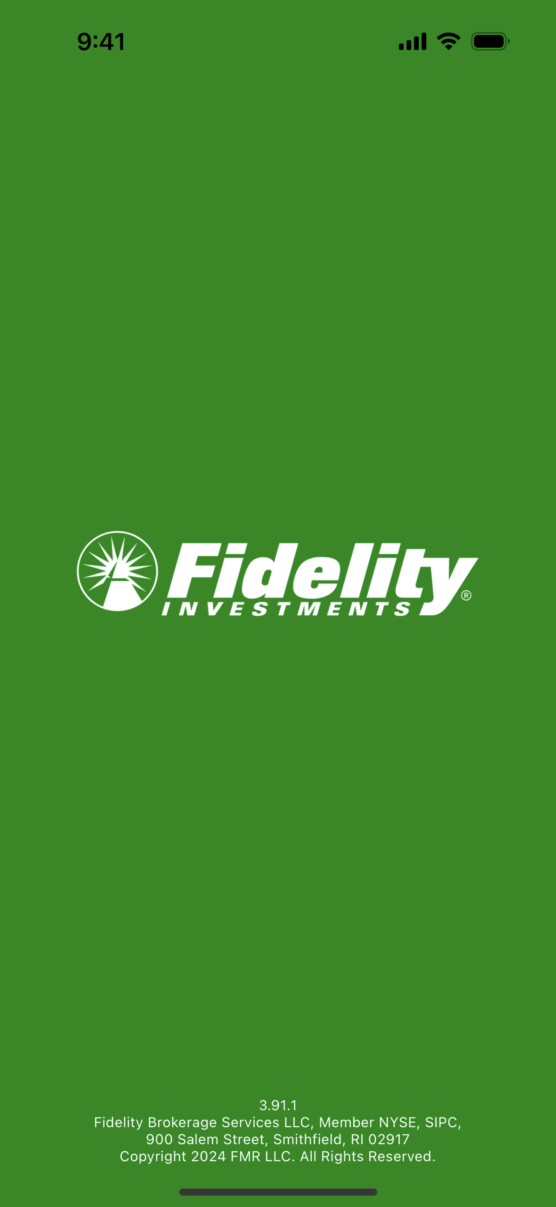 Fidelity iOS Finance interface screenshot 1