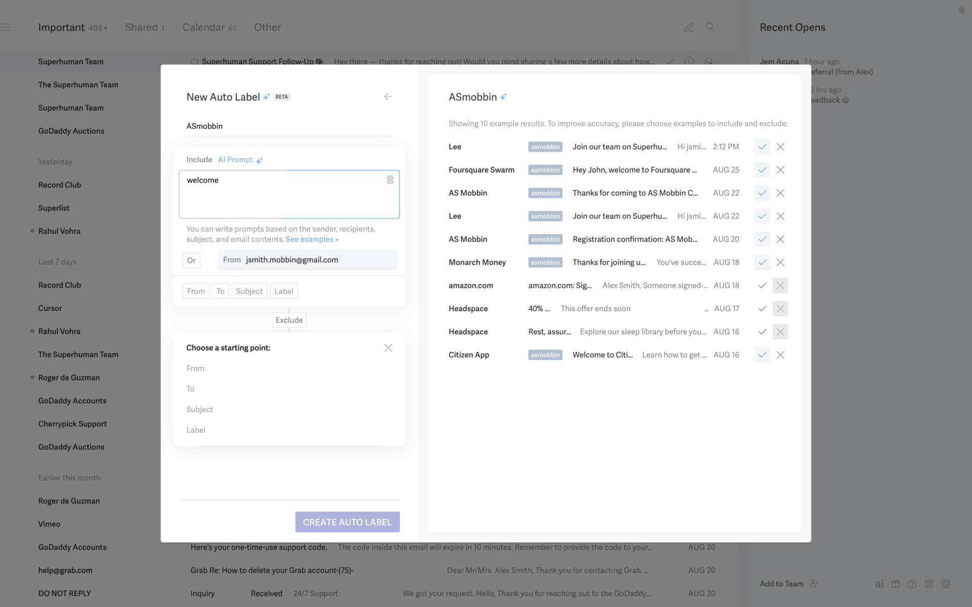 Superhuman Web AI interface screenshot 24